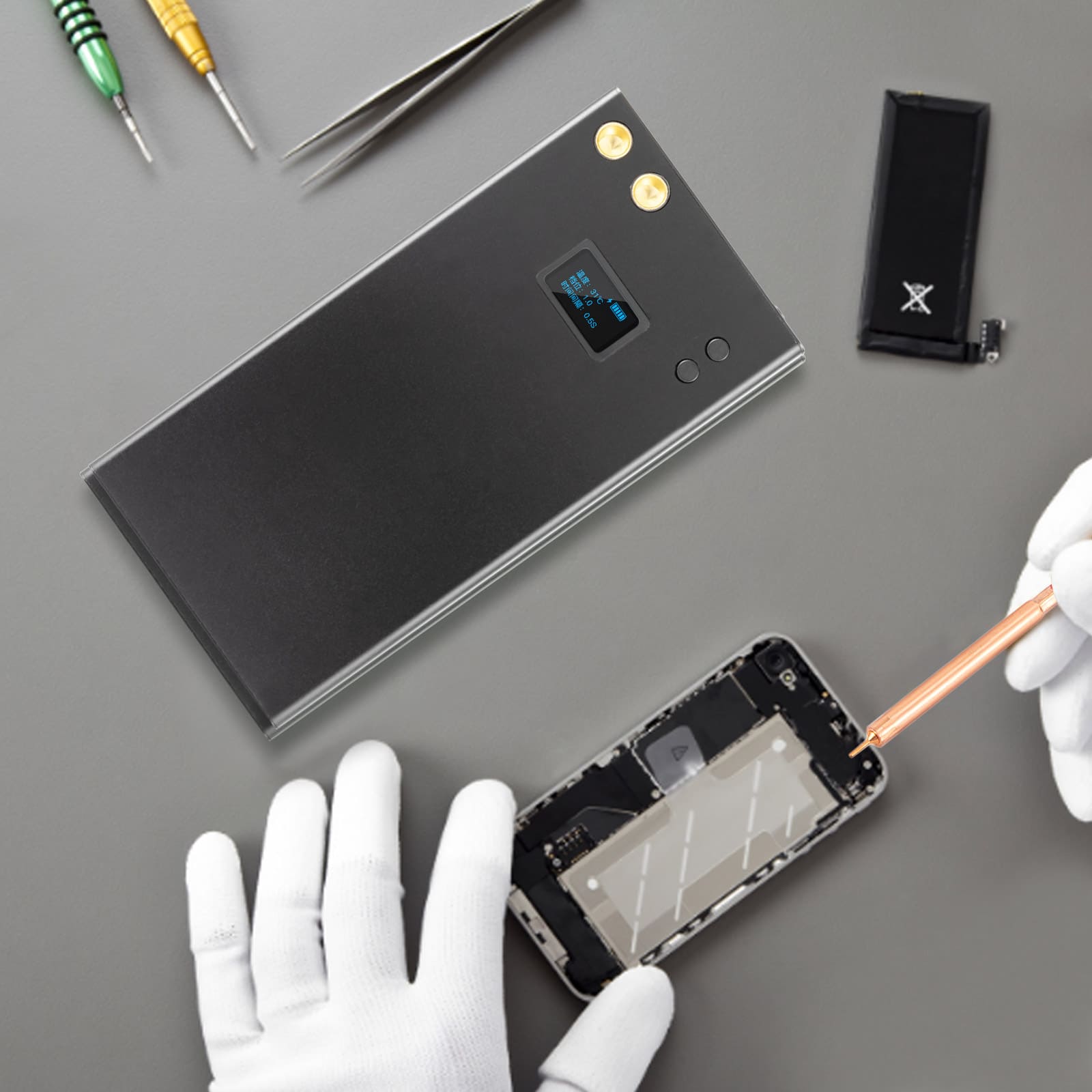 Punktschweißgerät mit 11000mAh Akku, Mini Punktschweißmaschine 5m, 8 Geschwindigkeiten einstellbar, Tragbare Punktschweißmaschine mit LCD-Display Punktschweißgerät mit 11000mAh Akku, Mini Punktschweißmaschine 5m, 8 Geschwindigkeiten einstellbar, Tragbare Punktschweißmaschine mit LCD-Display
