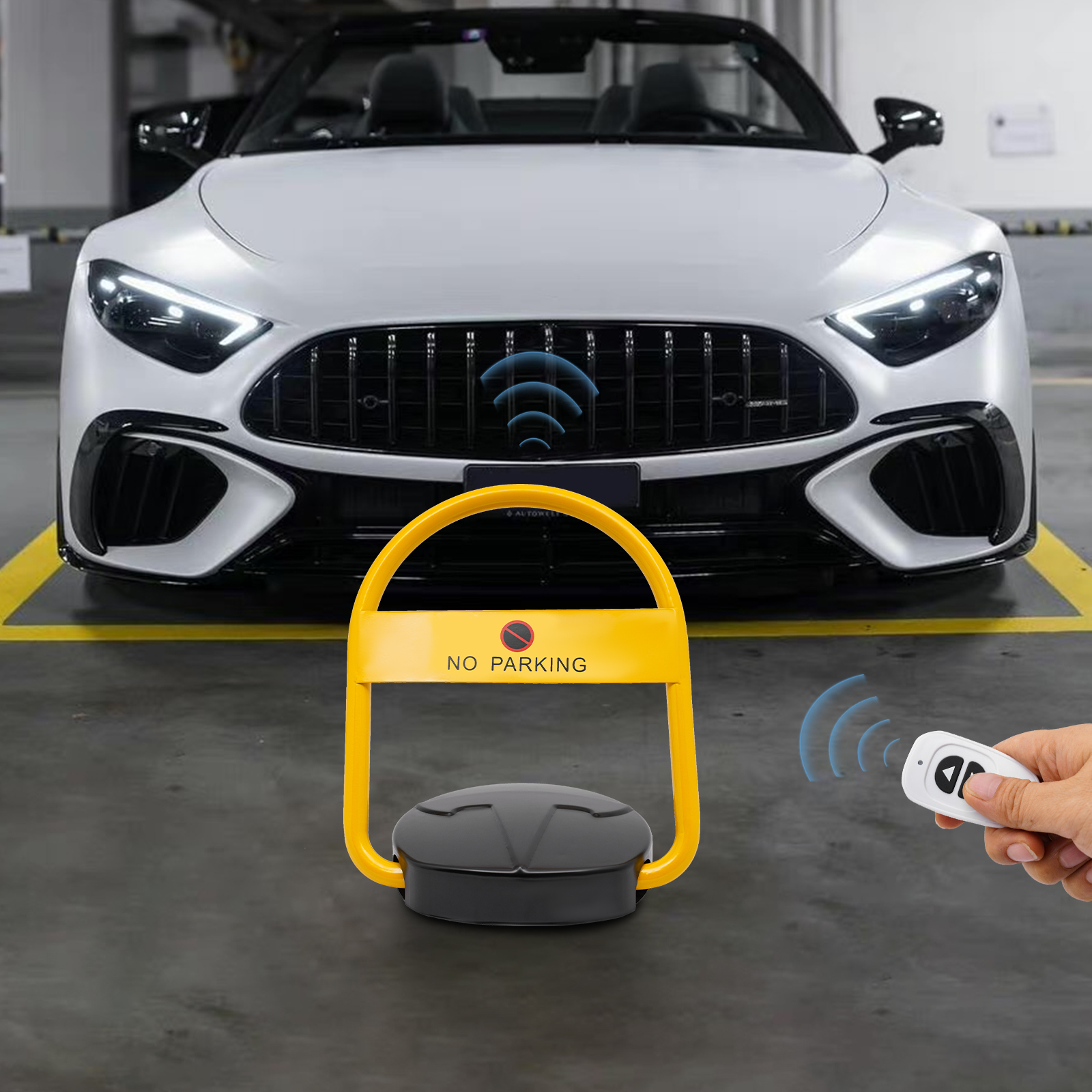 Auto Parkplatz Latch Fernbedienung Parkplatz Platzsparende Schloss Parkplatz Wasserdichte Barriere