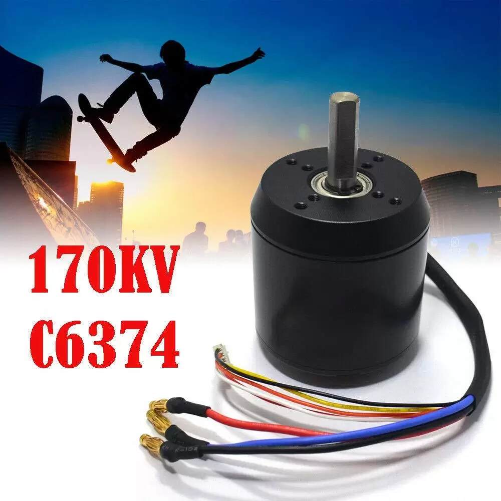 2900W 170KV C6374  Bürstenloser Motor für elektrisches Skateboard Longboard mit JST 5P 2.0 Hall Stecker