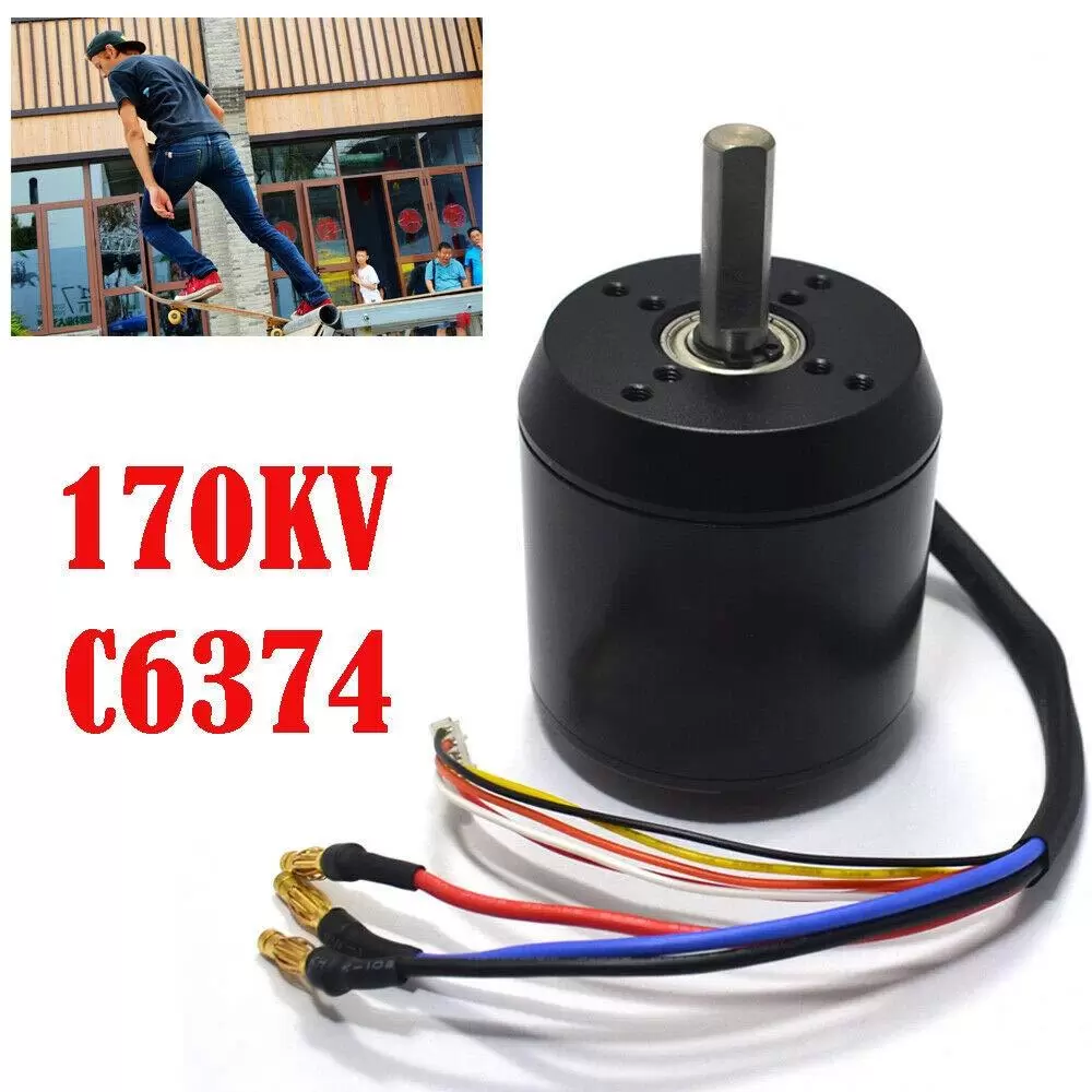 2900W 170KV C6374  Bürstenloser Motor für elektrisches Skateboard Longboard mit JST 5P 2.0 Hall Stecker
