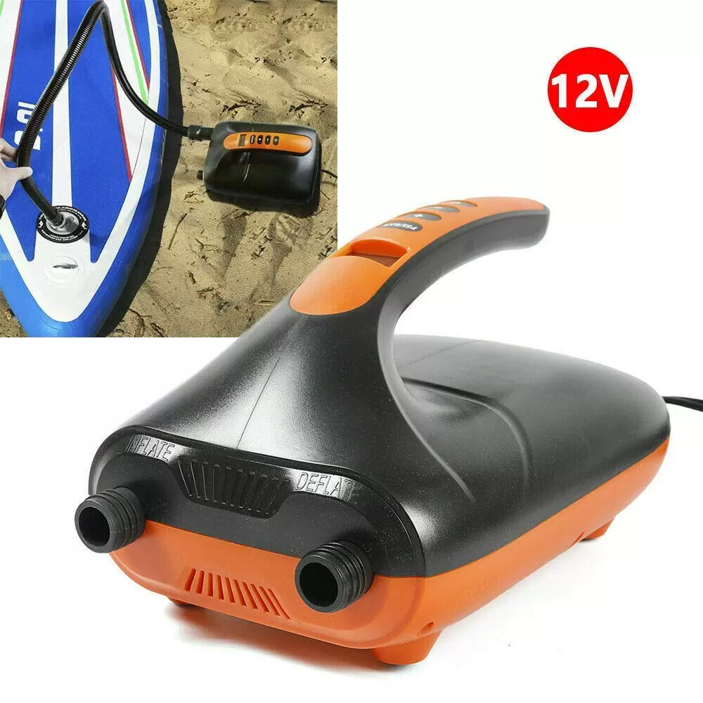 Aufblasbare Pumpe - 110W Elektrische SUP Paddelboot-Luftpumpe,Hochdruck mit 6 Adapter und Intelligenter Zweistufiger