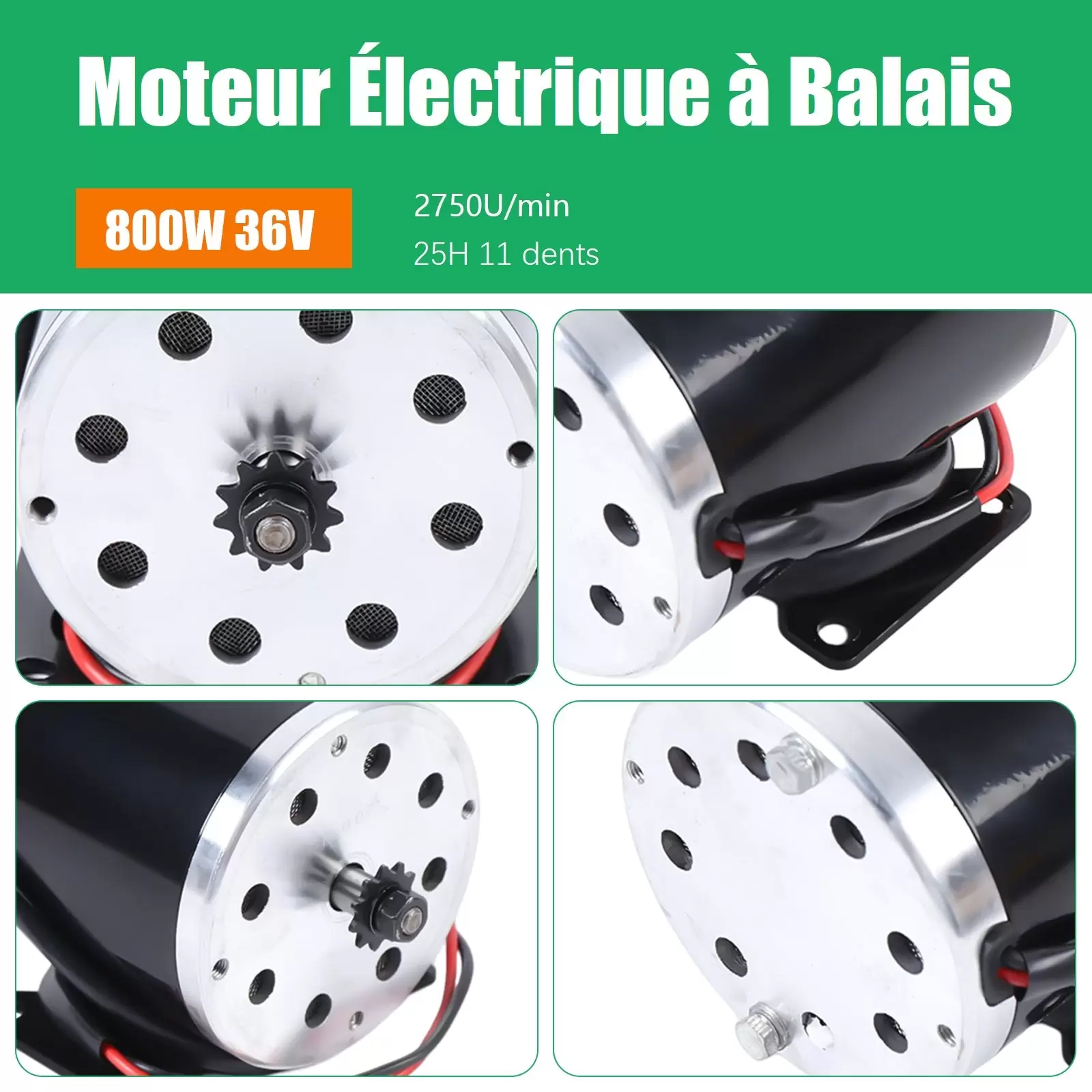 36V DC Elektrischer Bürstenmotor mit Regler & Geschwindigkeitskontrolle