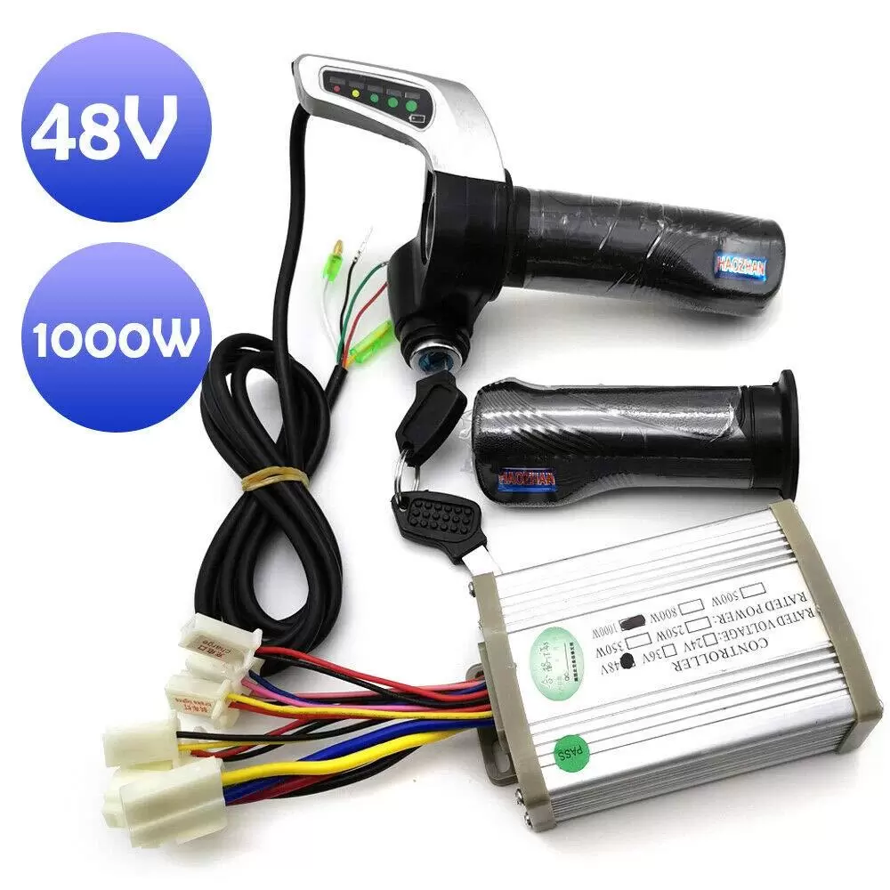 DC 48V 1000W Elektro Scooter Bürstenmotor Controller Steuereinheit Gasgriff Satz DC 48V 1000W Elektro Scooter Bürstenmotor Controller Steuereinheit Gasgriff Satz