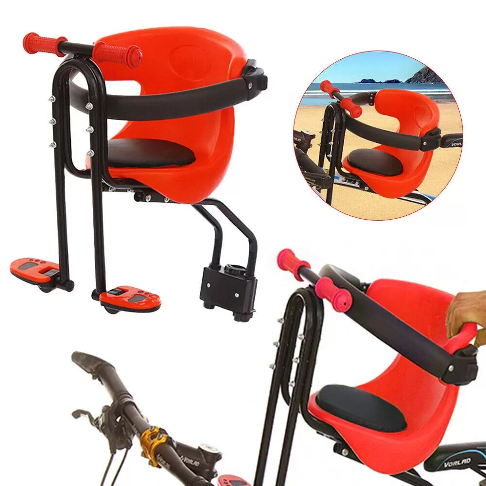 Fahrrad Sicherheits-Kindersitz Abnehmbar Fahrrad Kindersitz Vorne mit Pedal und Griff bis 30kg Fahrrad Sicherheits-Kindersitz Abnehmbar Fahrrad Kindersitz Vorne mit Pedal und Griff bis 30kg