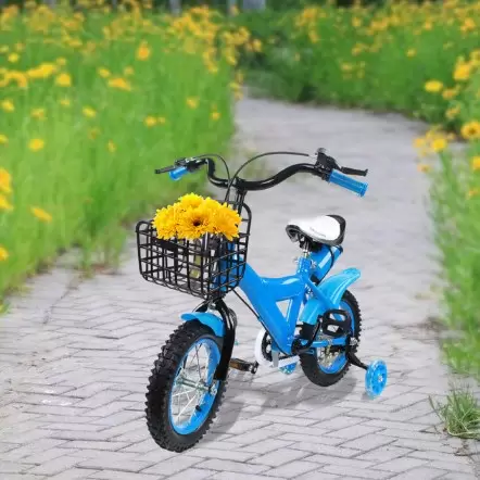 12" Fahrrad Kinderfahrrad mit Korb Stützräder Safety Anfänger Kinder Fahrrad blau 12" Fahrrad Kinderfahrrad mit Korb Stützräder Safety Anfänger Kinder Fahrrad blau