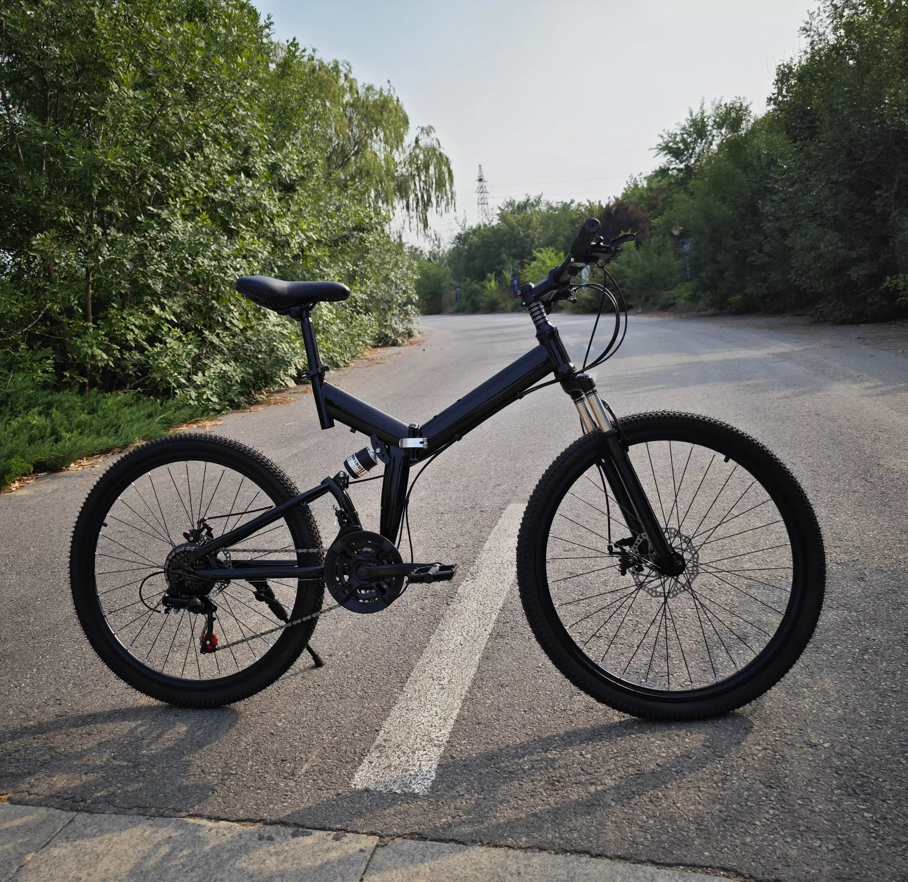 26 Zoll Faltbares Mountainbike für Erwachsene 21 Gang mit Dual Scheibenbremsen Faltbares Mountainbike 26 Zoll Faltbares Mountainbike für Erwachsene 21 Gang mit Dual Scheibenbremsen Faltbares Mountainbike