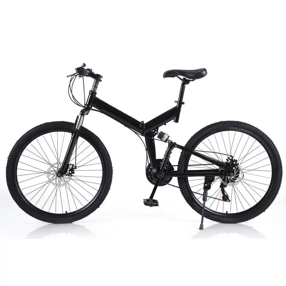 26 Zoll Faltbares Mountainbike für Erwachsene 21 Gang mit Dual Scheibenbremsen Faltbares Mountainbike