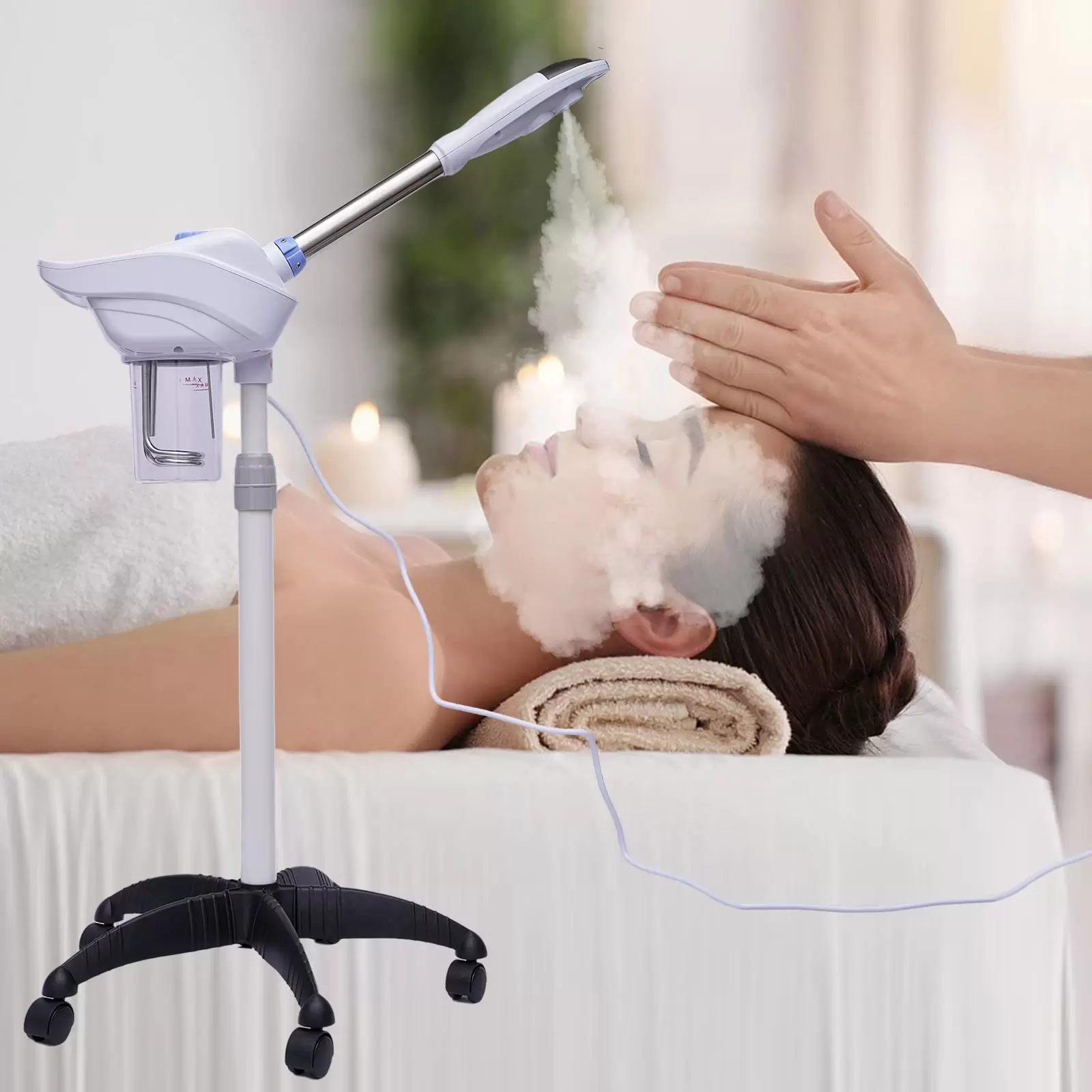 750W Ozon Gesichtsdampfer Gesichtspflege,Tiefenreinigung Gesichtsdampfer, 360° Drehbare Düse 750W Ozon Gesichtsdampfer Gesichtspflege,Tiefenreinigung Gesichtsdampfer, 360° Drehbare Düse