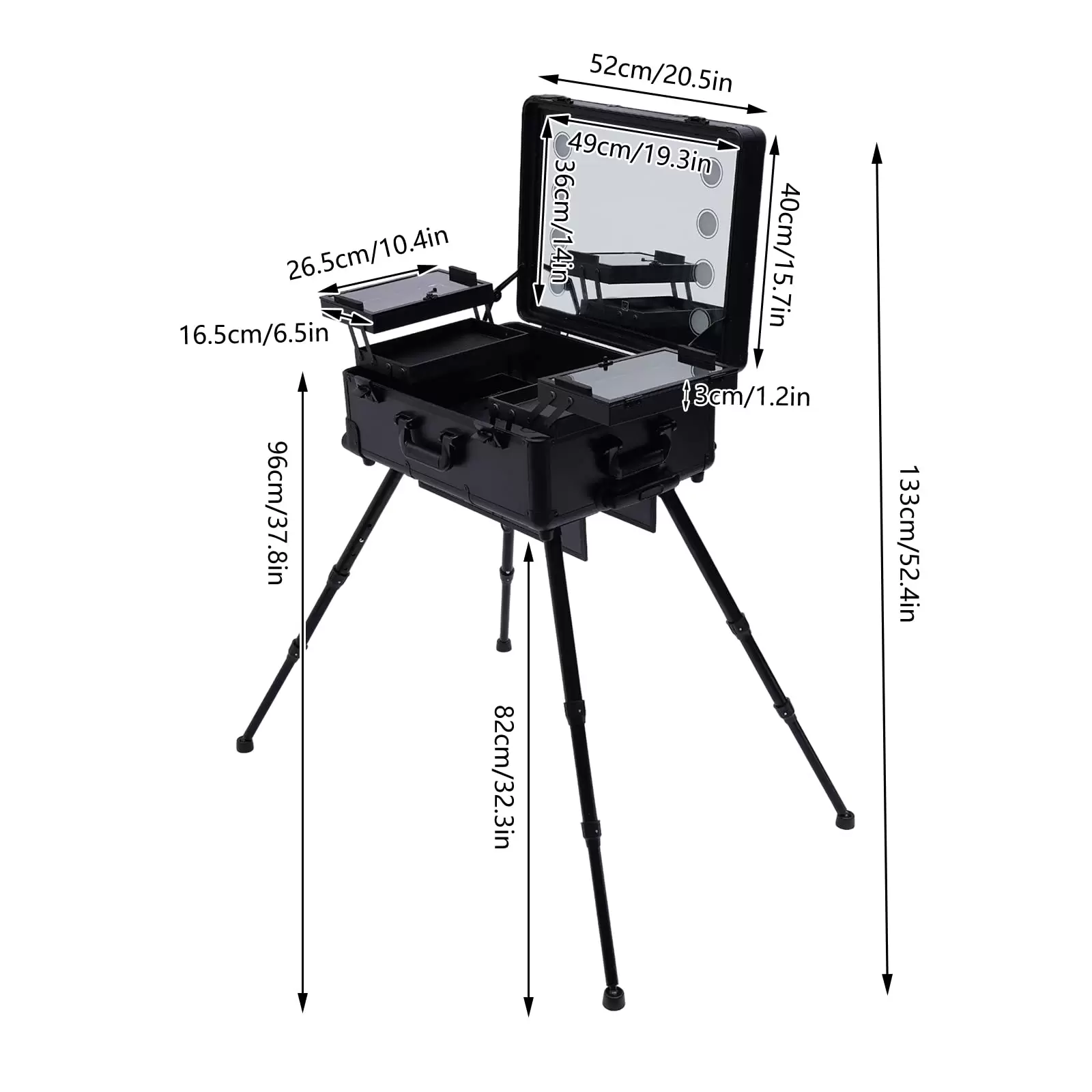 Kosmetikkoffer Trolley Schminkkoffer Make up Organizer Koffer 3 in 1 Profi Groß Schminkkoffer Friseurkoffer Beauty Case Kosmetikkoffer Trolley Schminkkoffer Make up Organizer Koffer 3 in 1 Profi Groß Schminkkoffer Friseurkoffer Beauty Case