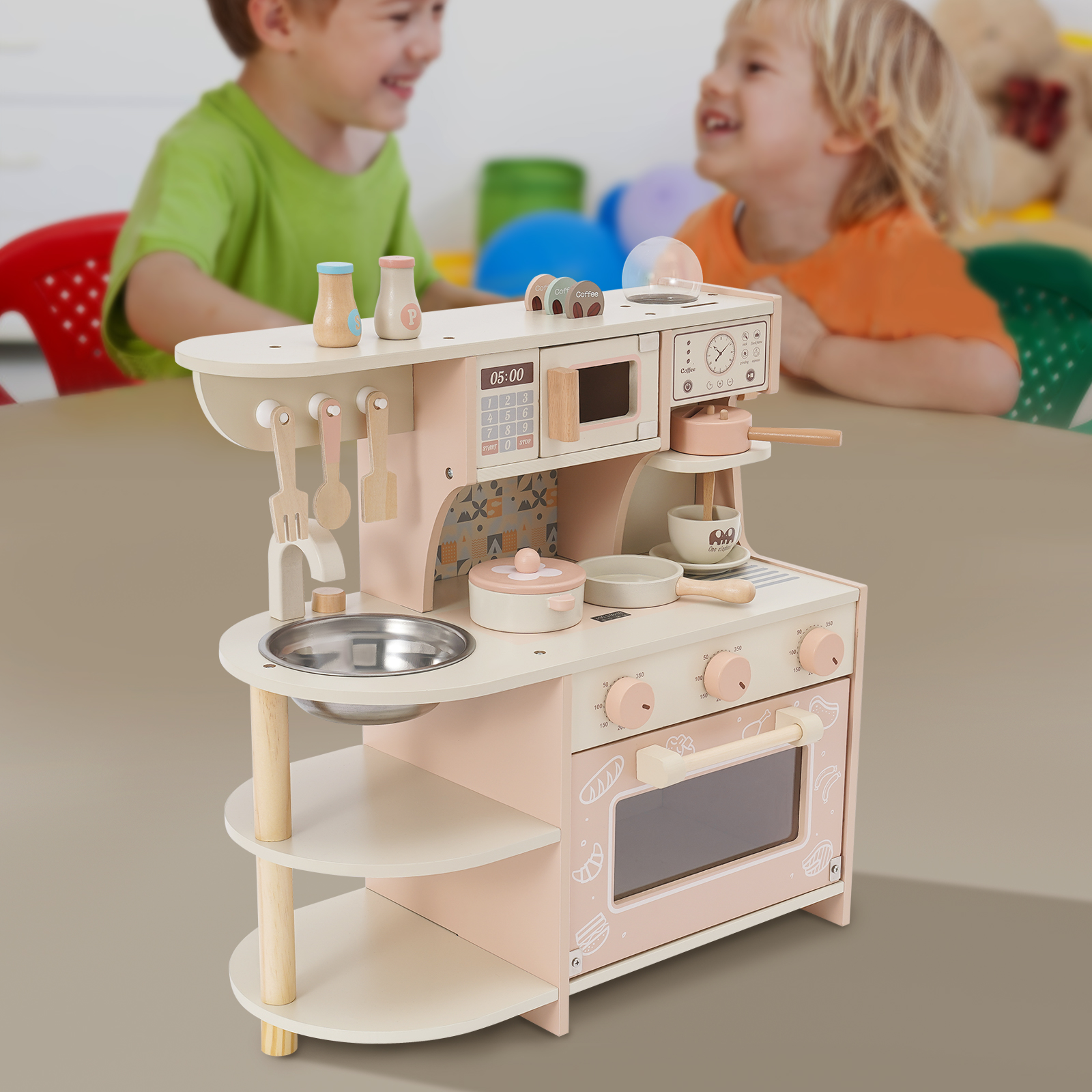 Spielküche für Kleinkinder, Kinderküchen-Spielsets, Kaffeekochset mit Herd Spielküche für Kleinkinder, Kinderküchen-Spielsets, Kaffeekochset mit Herd