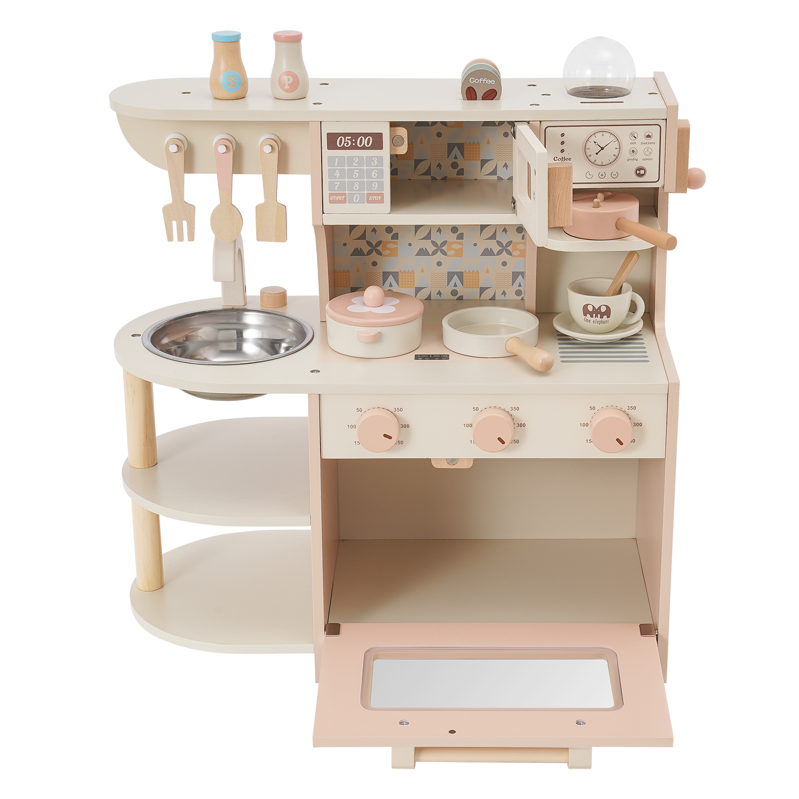 Spielküche für Kleinkinder, Kinderküchen-Spielsets, Kaffeekochset mit Herd
