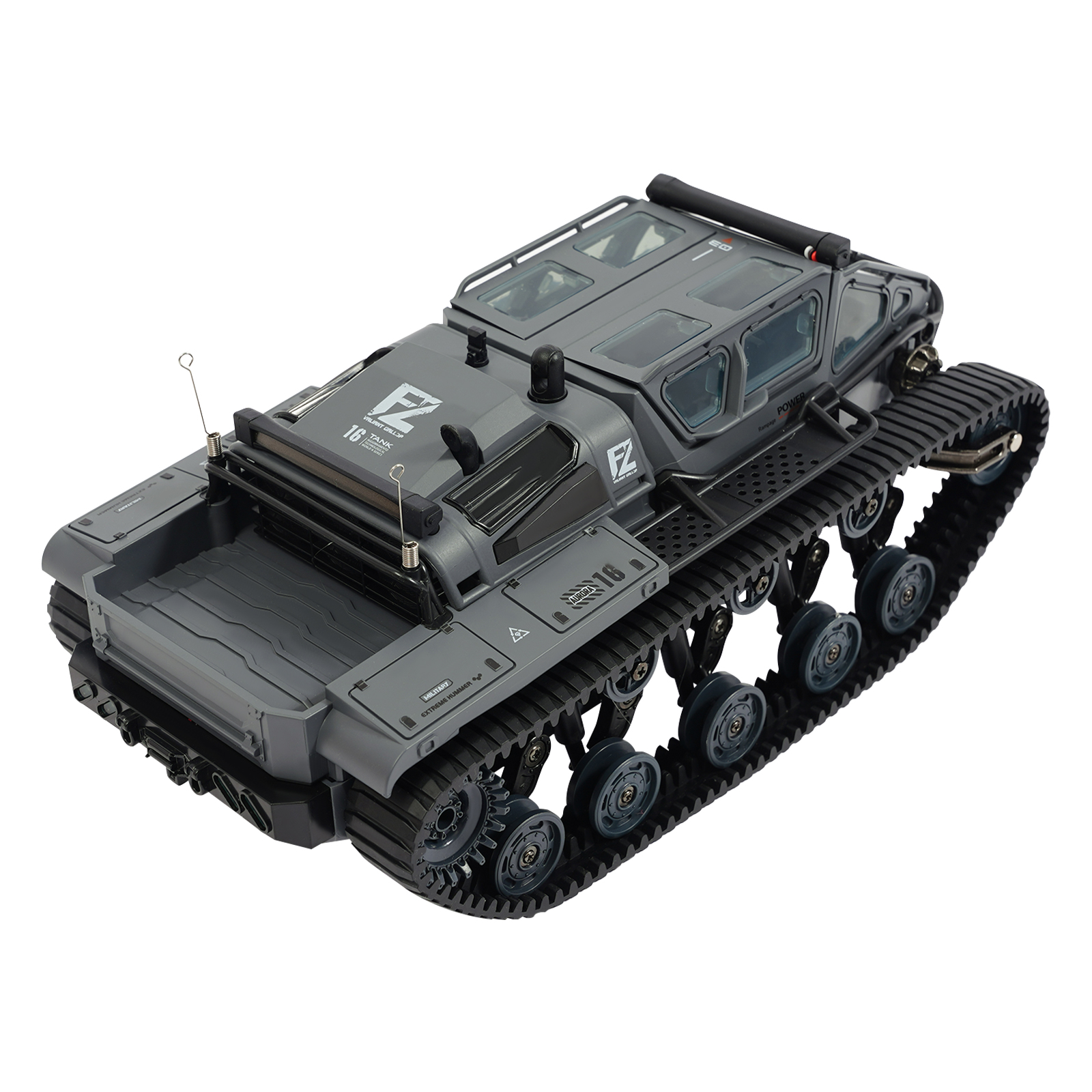 Remote Control Tank, RC Tank Offroad Crawler for Kids, 2.4G Remote Control Military Vehicle - Gray