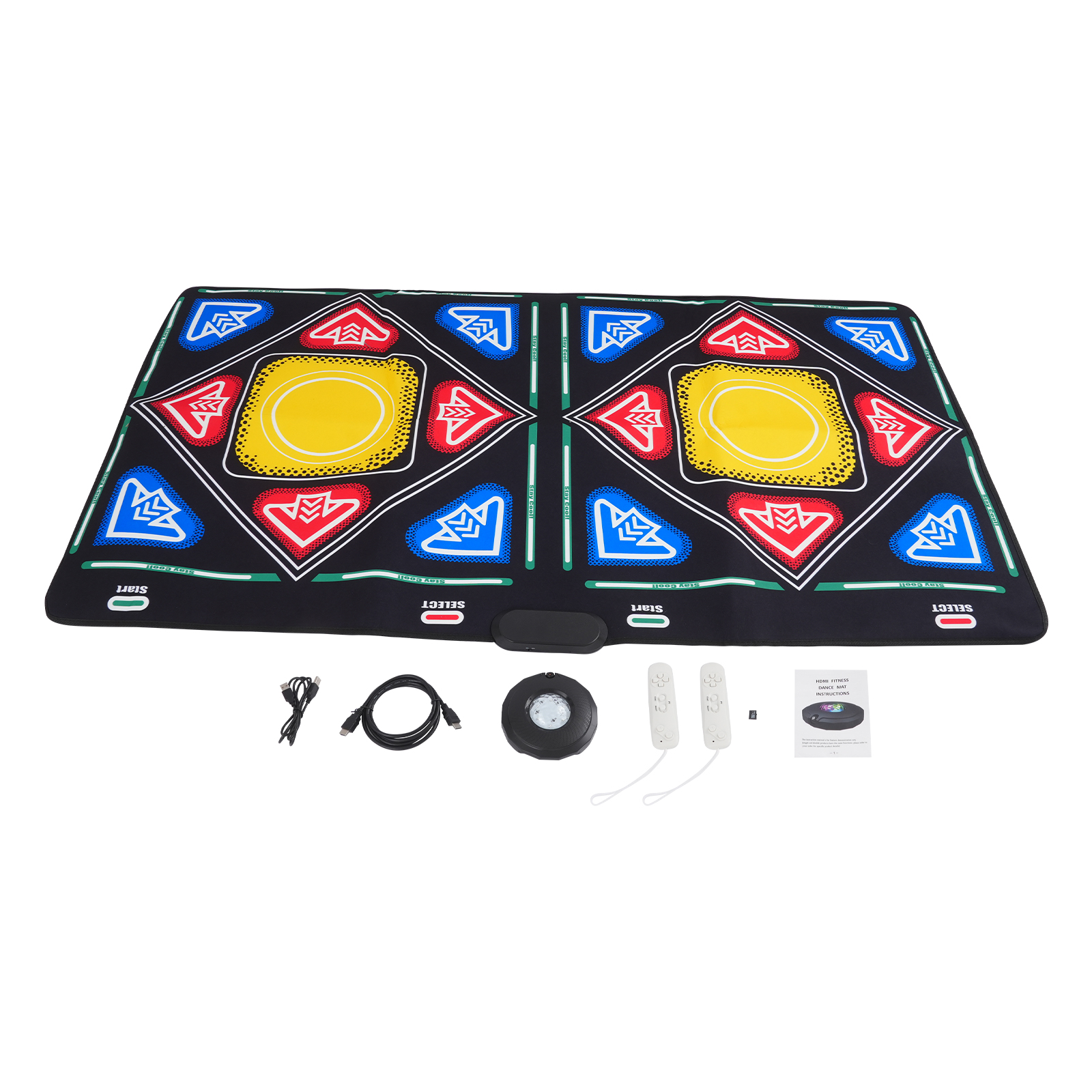 Double Dance Mats, Double Dance Mats, Kids & Adults Dance Mats - 16g Memory Card + 2x Remote Controller