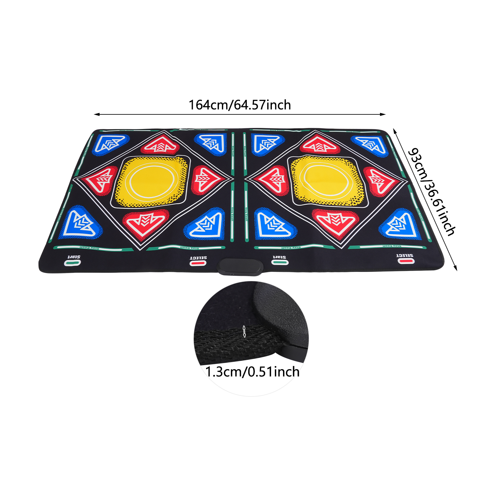 Double Dance Mats, Double Dance Mats, Kids & Adults Dance Mats - 16g Memory Card + 2x Remote Controller