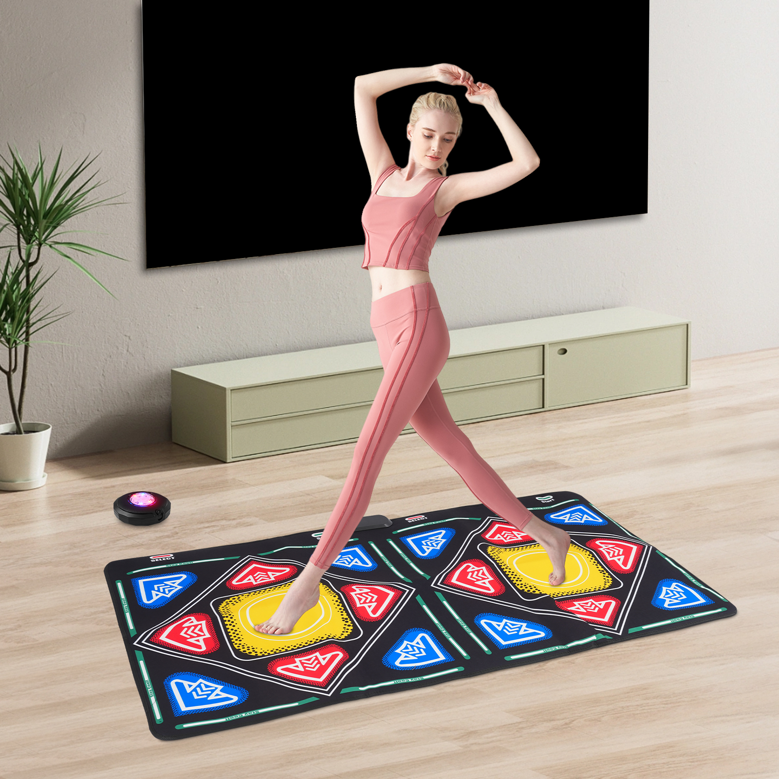 Double Dance Mats, Double Dance Mats, Kids & Adults Dance Mats - 16g Memory Card + 2x Remote Controller