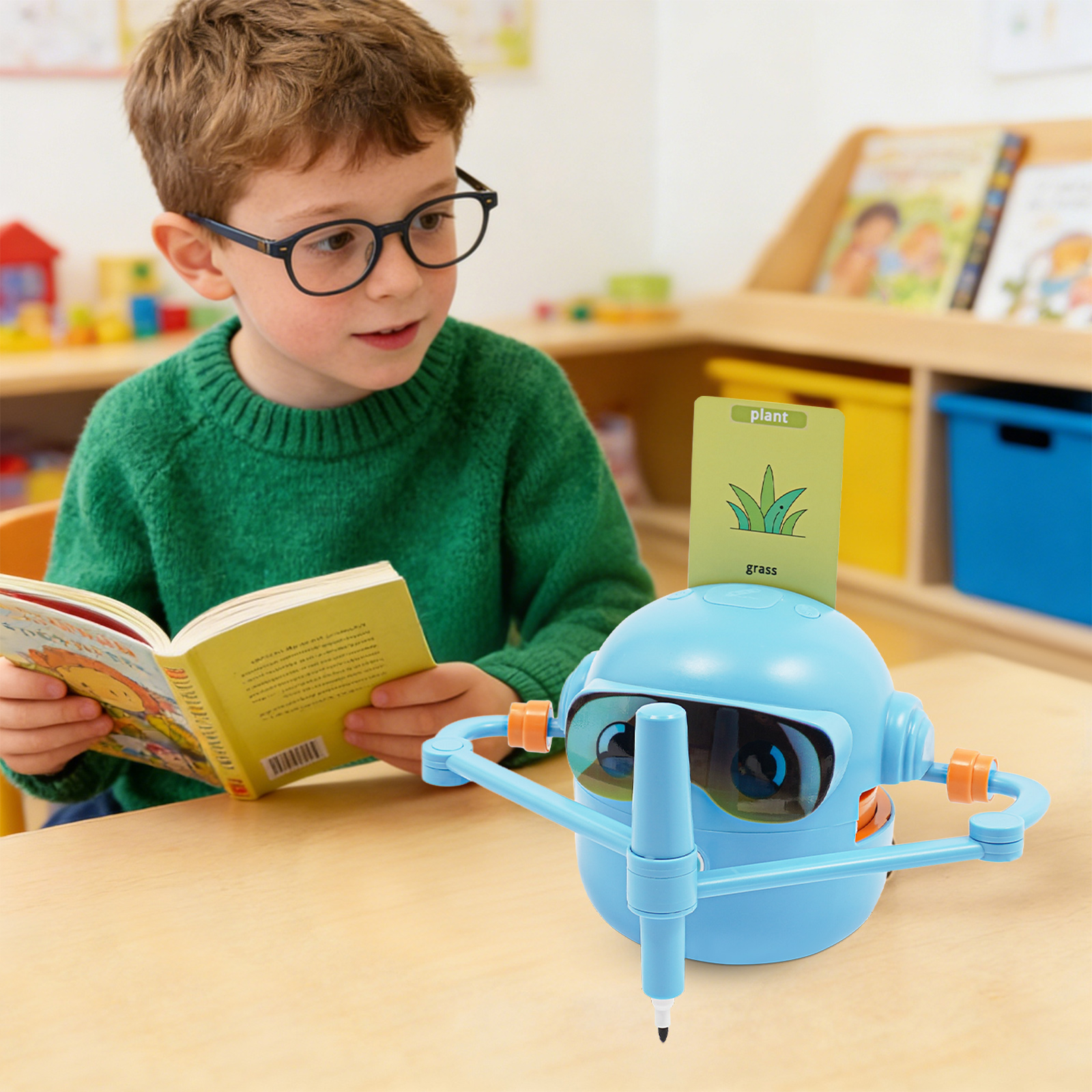 1800mAh Interactive Educational Drawing Robot for Kids, Drawing ...
