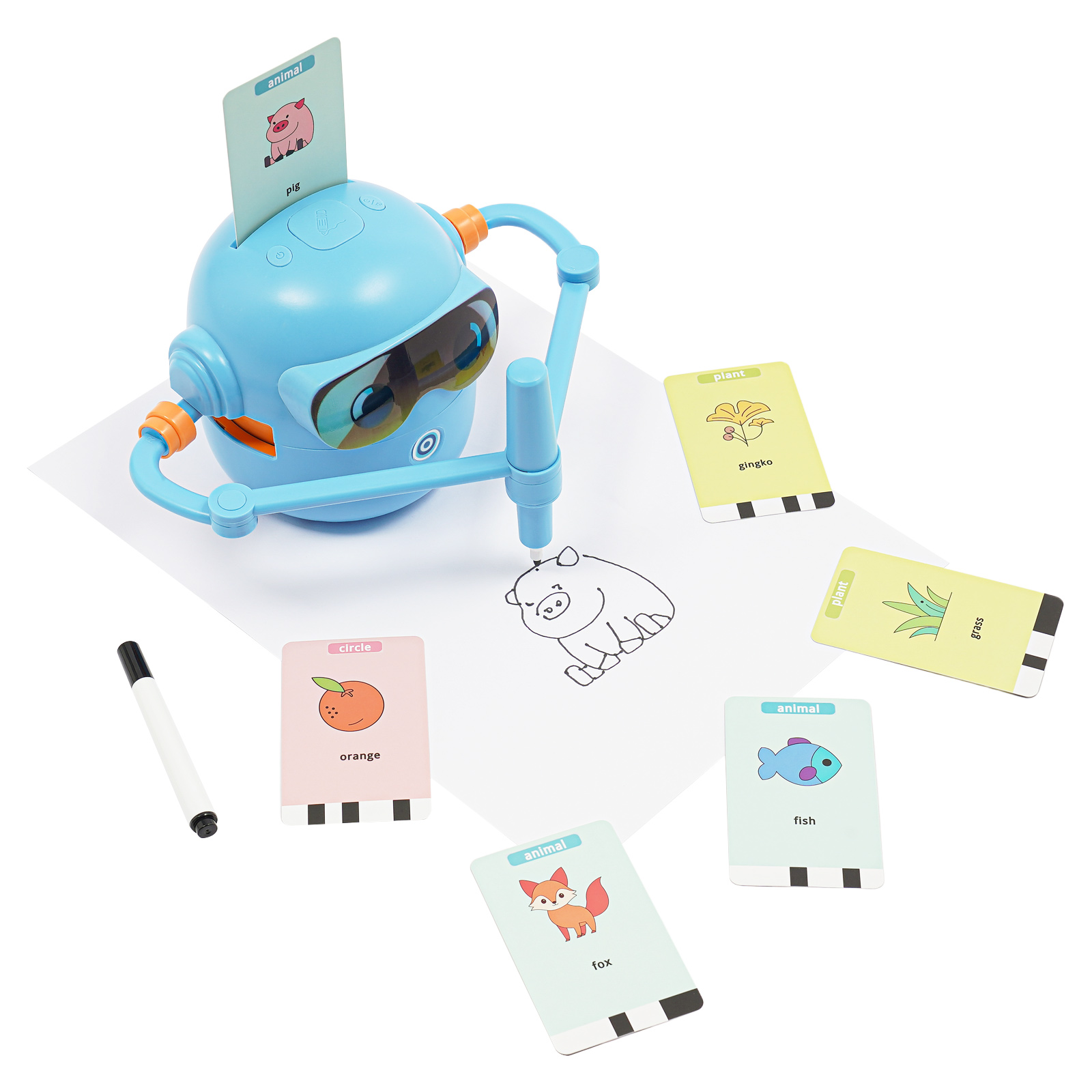 1800mAh Interactive Educational Drawing Robot for Kids, Drawing ...