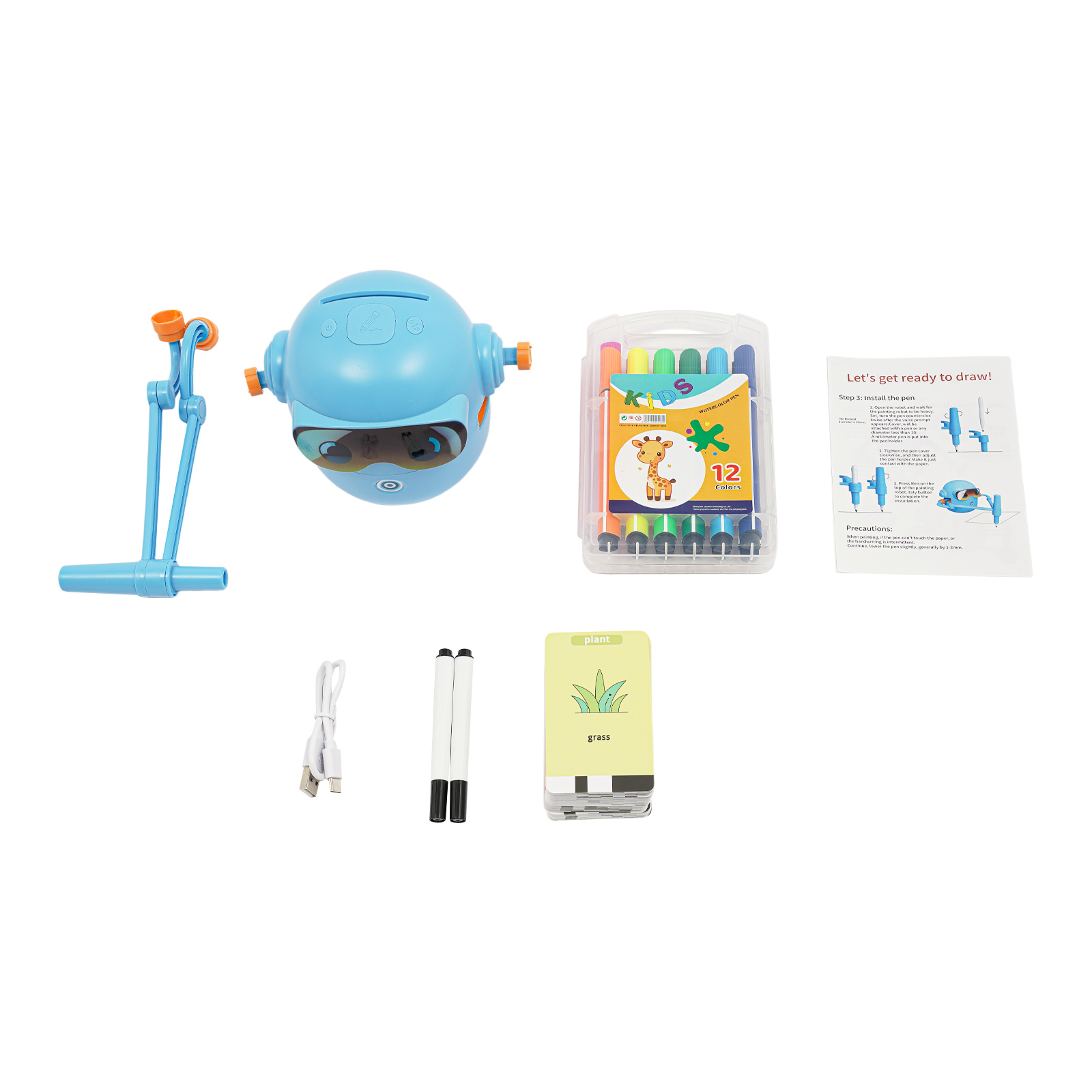 1800mAh Interactive Educational Drawing Robot for Kids, Drawing ...
