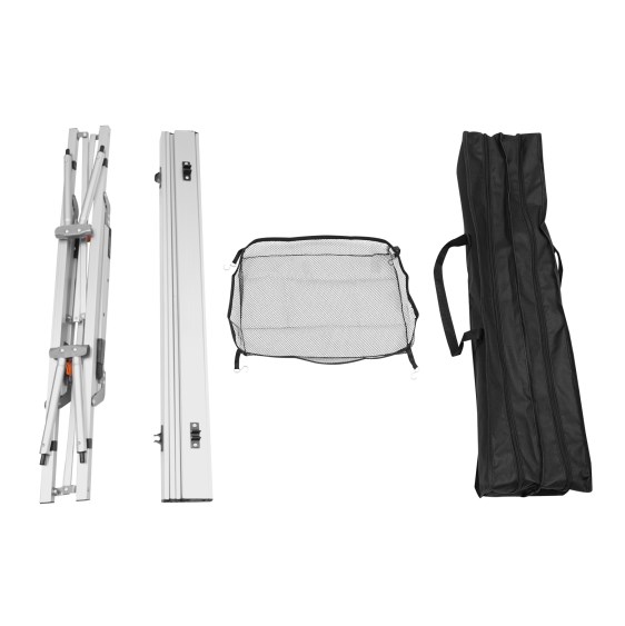 CNCEST Klappbarer Campingtisch klappbarer Tisch Höhenverstellung Silber CNCEST Klappbarer Campingtisch klappbarer Tisch Höhenverstellung Silber