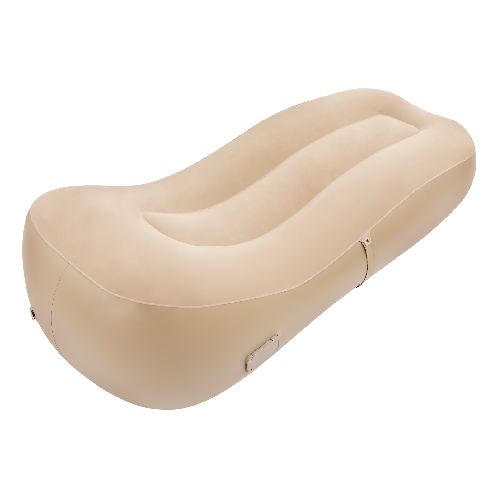 Khaki Inflatable Bed + Dual-purpose Square Electric Pump 180 x 76 x 55 cm Inflatable Sofa, Inflatable Couch Camping Sofa
