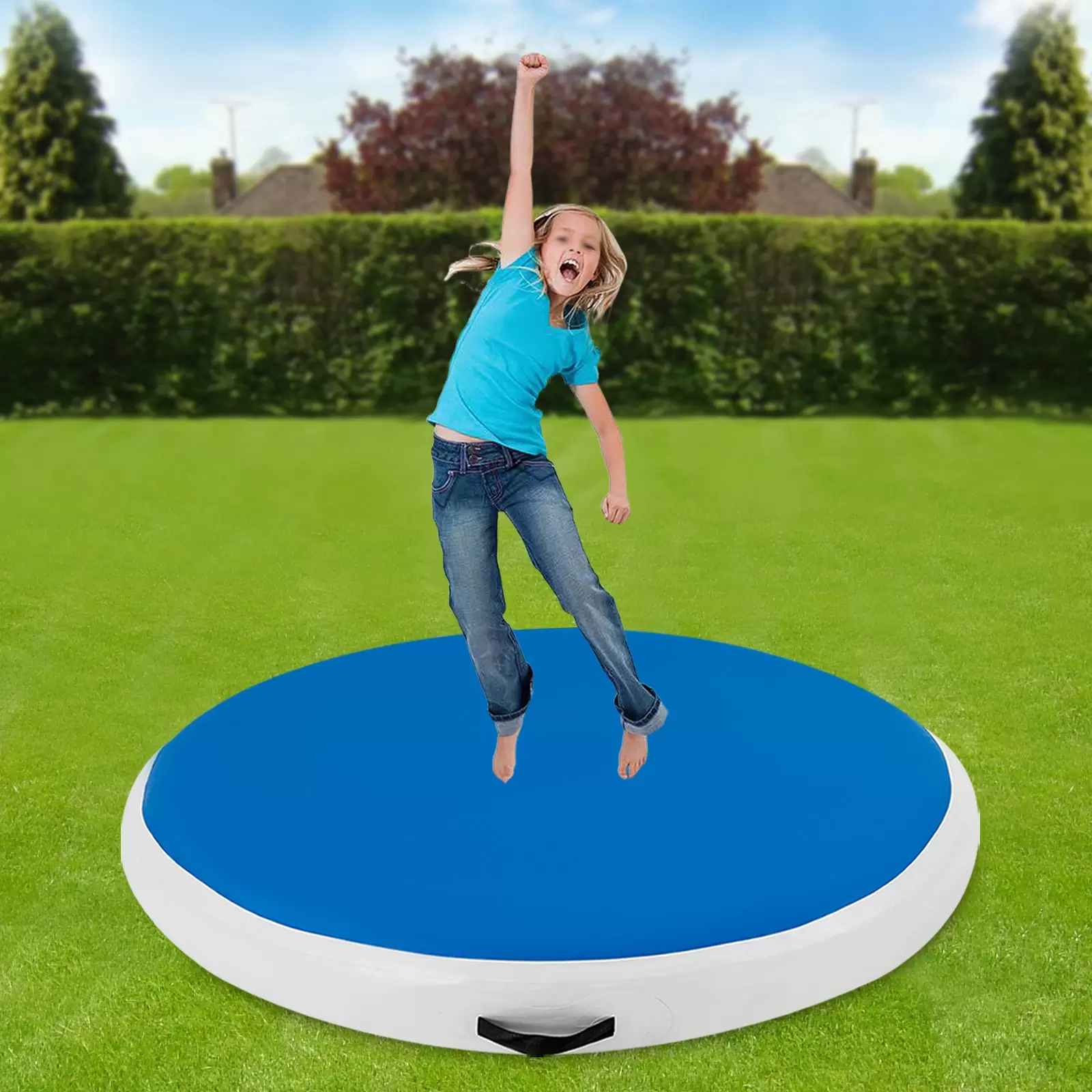 CNCEST Aufblasbare Tumbling Matte Air Track Matte Gymnastikmatte Sportmatte Trainingsmatte mit Pumpe
