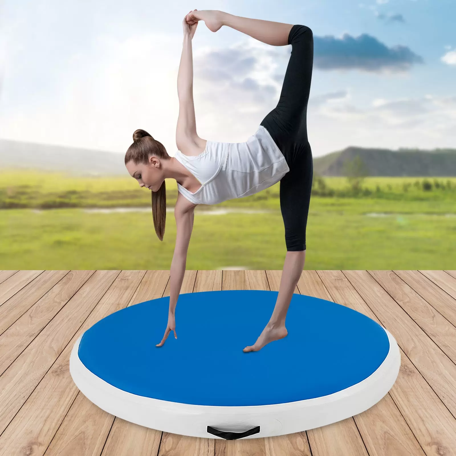 CNCEST Aufblasbare Tumbling Matte Air Track Matte Gymnastikmatte Sportmatte Trainingsmatte mit Pumpe CNCEST Aufblasbare Tumbling Matte Air Track Matte Gymnastikmatte Sportmatte Trainingsmatte mit Pumpe