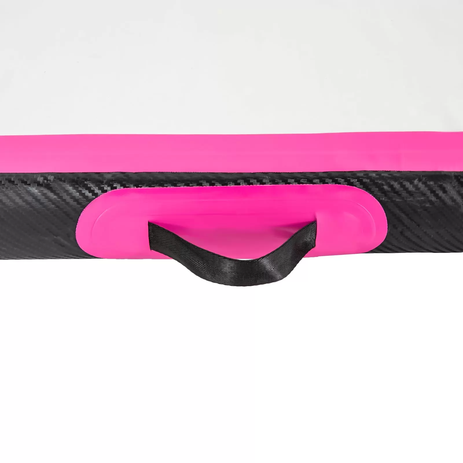 CNCEST 1*4m Gymnastikmatte Tumbling Matte schwarz und rosa mit Luftpumpe für Zuhause, im Freien, Yoga
