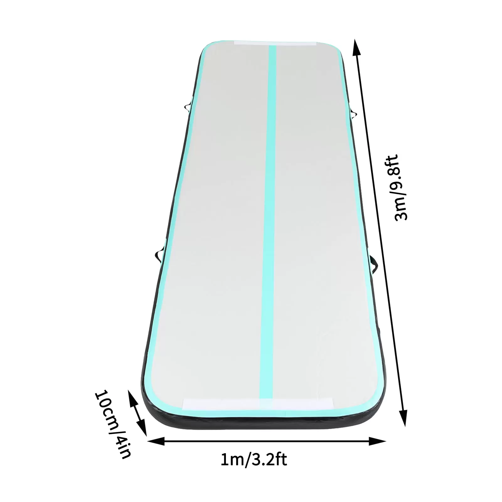 CNCEST 1*3m Turnmatte Aufblasbar Yogamatte Gymnastikmatte Trainingsmatte mit Luftpumpe