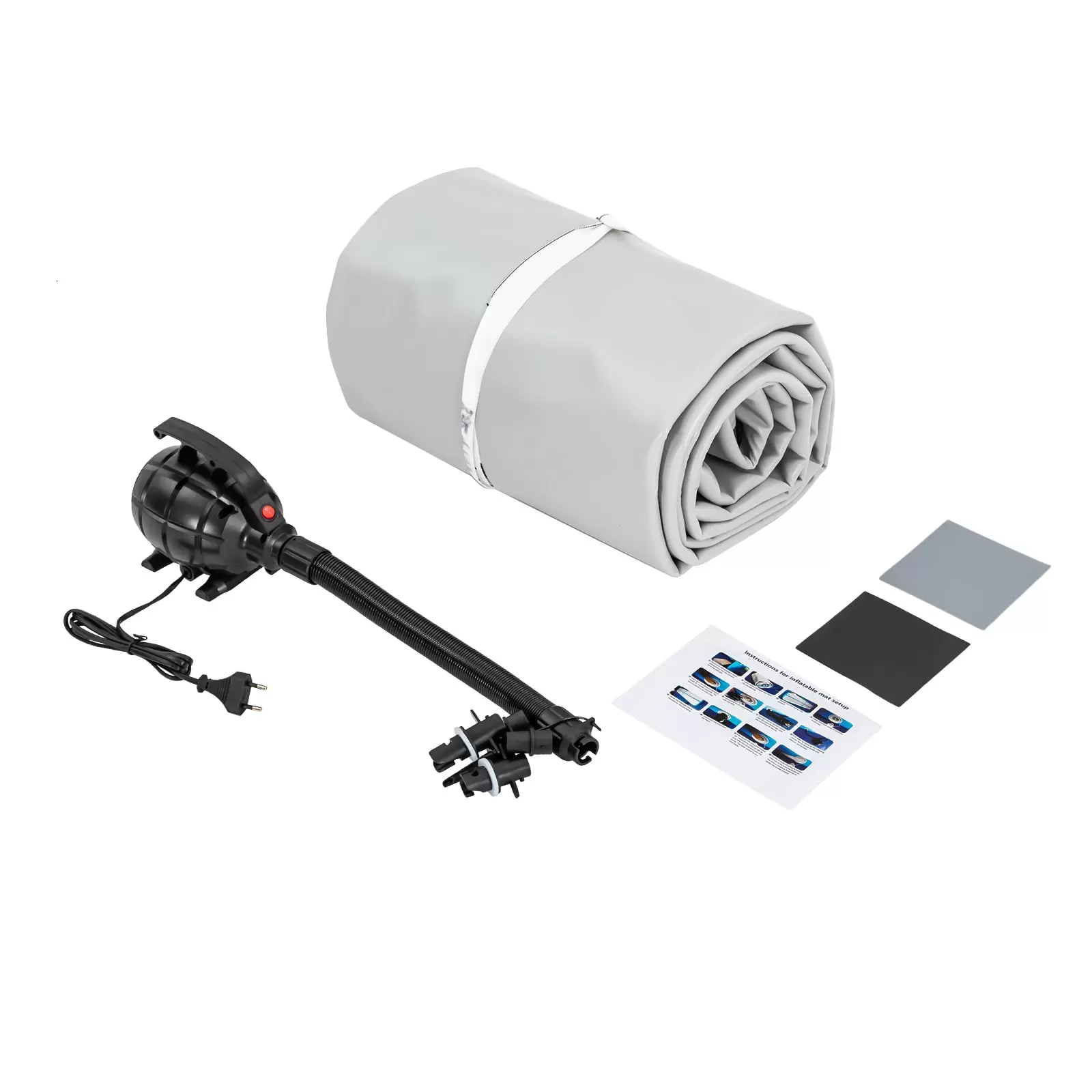CNCEST 1*4m Aufblasbar Airtrack Gymnastikmatte mit Luftpumpe Trainingsmatte Sportmatte für Yoga