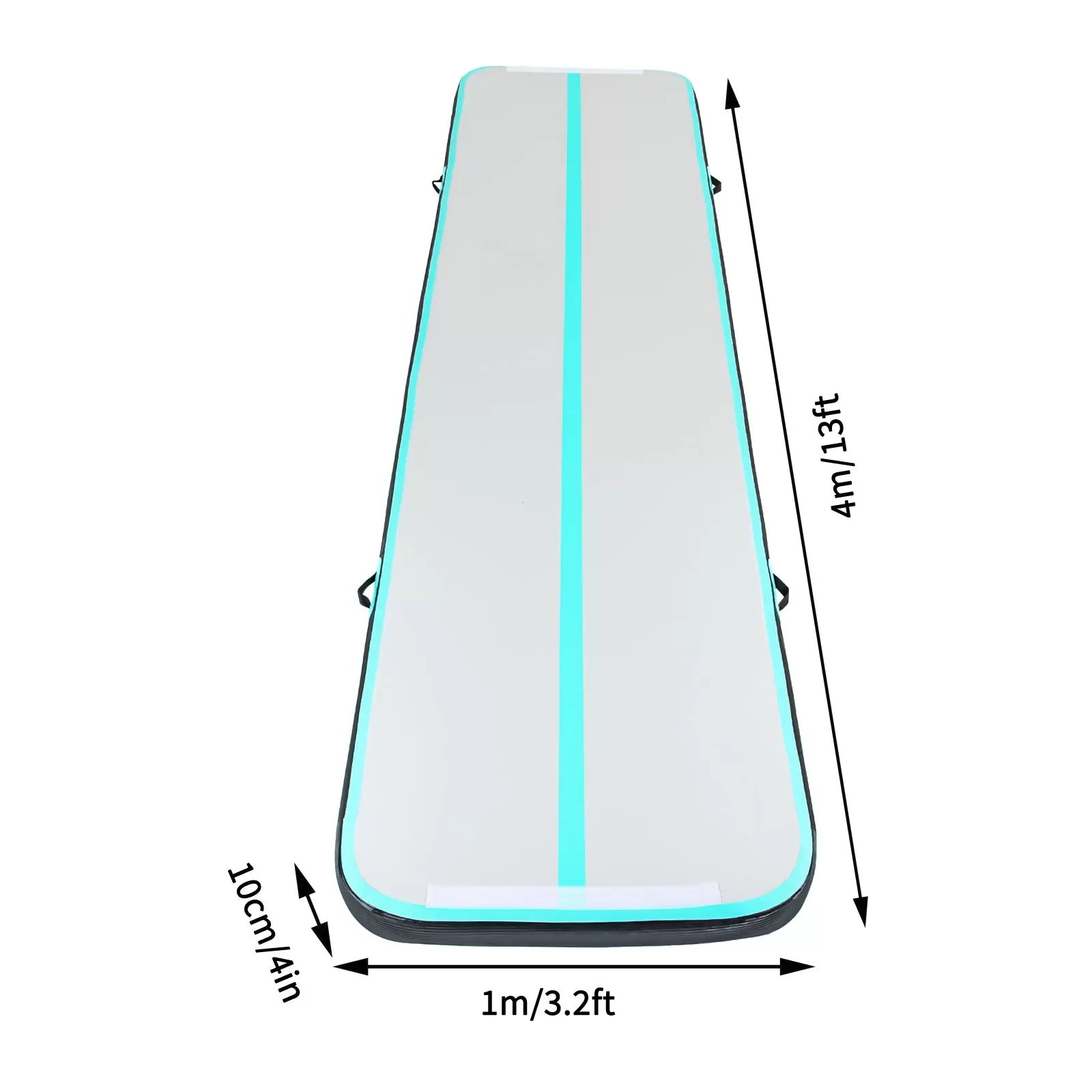 CNCEST 1*4m Aufblasbar Airtrack Gymnastikmatte mit Luftpumpe Trainingsmatte Sportmatte für Yoga