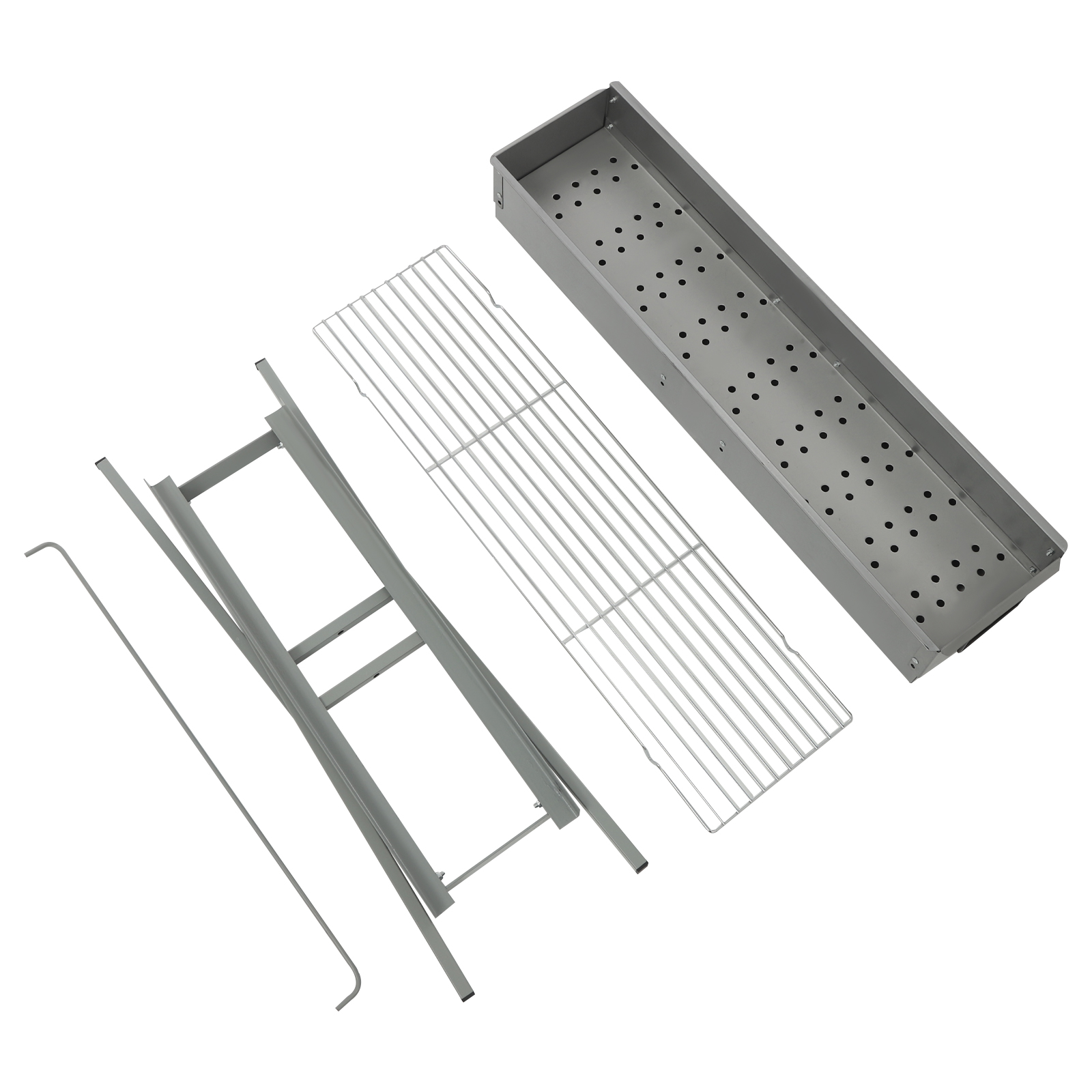 80 x 18 cm Ofenkörper + Dreibein + Grillrost – Tragbarer BBQ-Grill, Klappbarer Camping-Grill, Holzkohlegrills