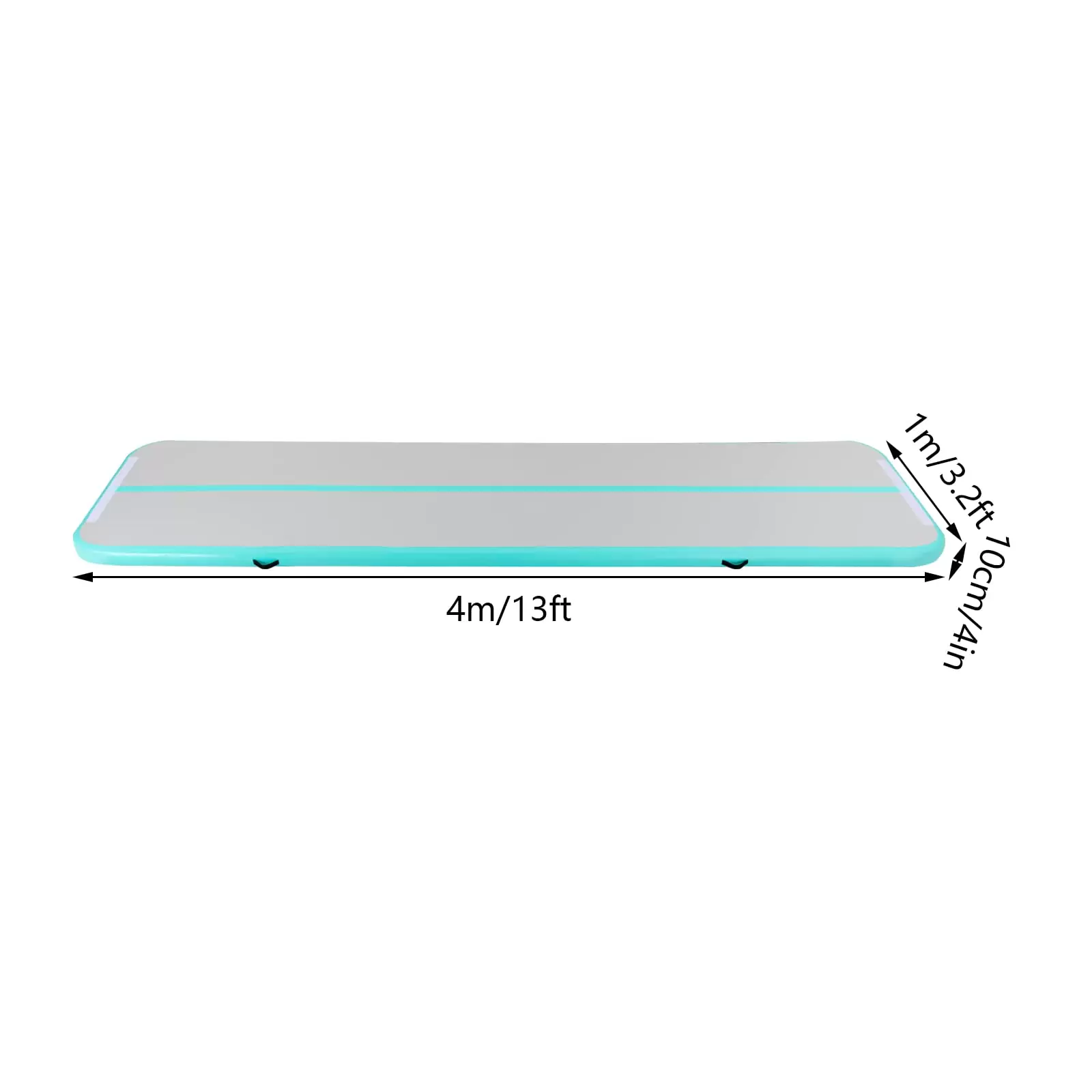 CNEST 1*4m Rosa aufblasbare Gymnastikmatte mit elektrischer Pumpe, 4inches Stärke PVC Tumbling Matte