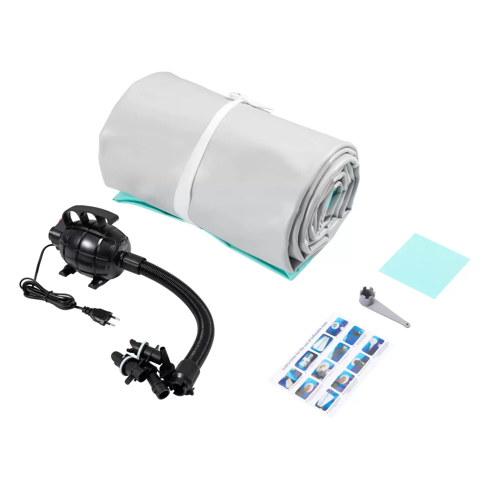 CNEST 1*4m Rosa aufblasbare Gymnastikmatte mit elektrischer Pumpe, 4inches Stärke PVC Tumbling Matte