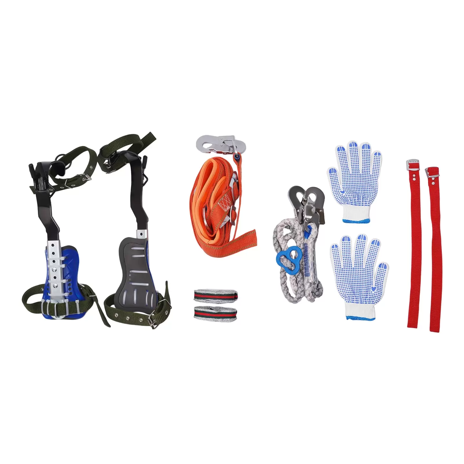 Baum Klettern Spike Set Baumklettern Ausrüstung Set 2-Gang mit Sicherheitsgurt Seil Einstellbare Kletterwerkzeug für Absturzsicherung
