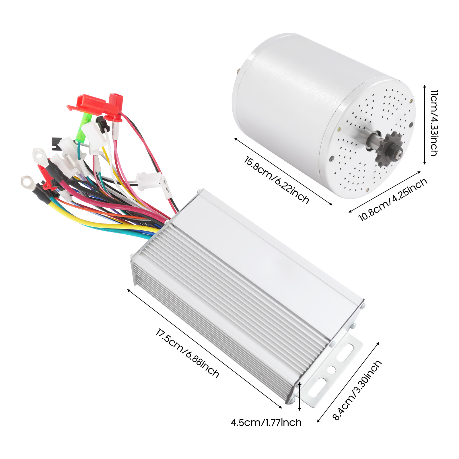 36V Brushless DC Motor Kit, 1000W Brushless DC Motor, Electric Motor for Electric Scooters, Electric Bicycles, Mini Motorcycles