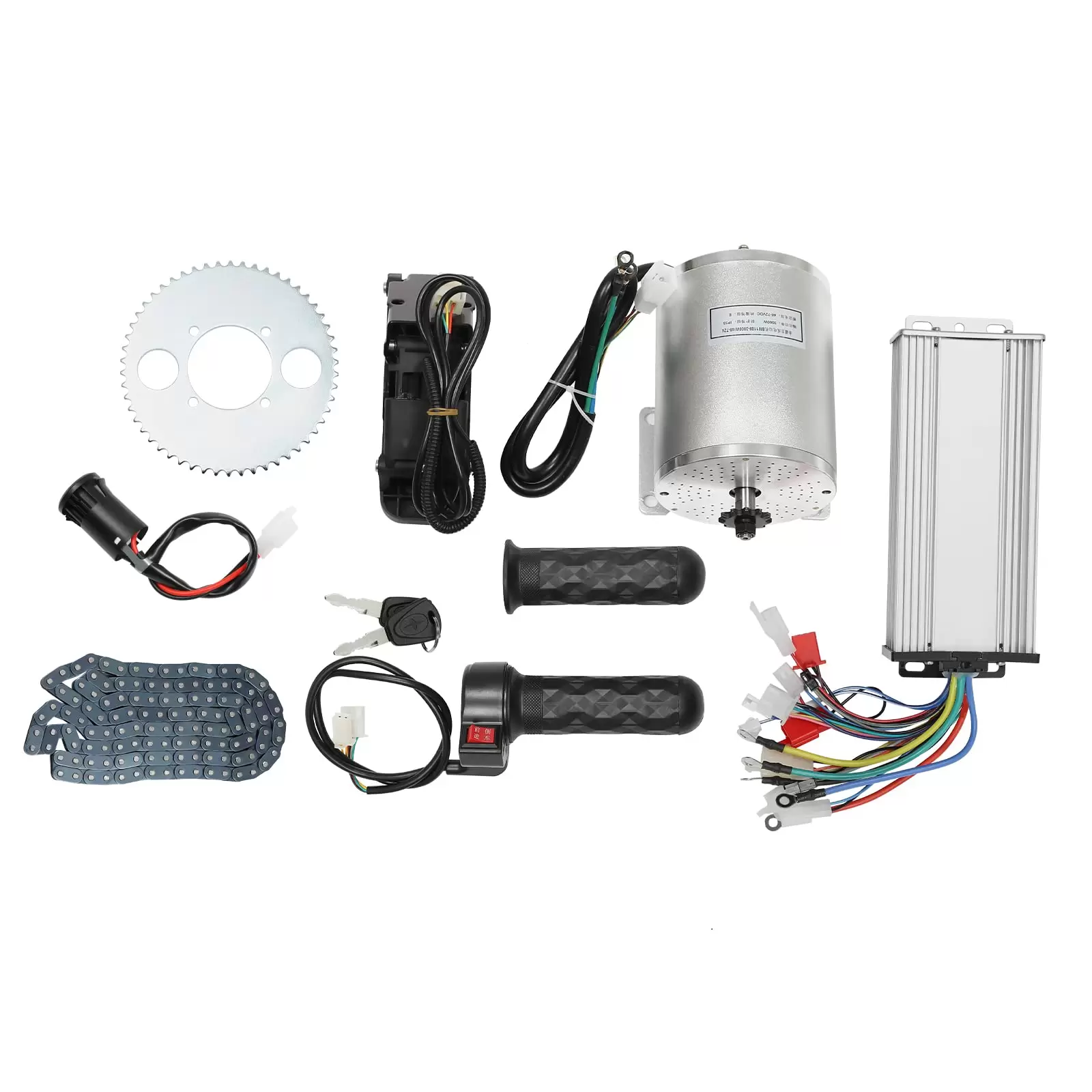 CNCEST 48/60/72V Elektrischer Bürstenloser Motor Set 3000W Umbau Controller Kit Fit Go Kart Scooter für E-Motorräder und Strandräder CNCEST 48/60/72V Elektrischer Bürstenloser Motor Set 3000W Umbau Controller Kit Fit Go Kart Scooter für E-Motorräder und Strandräder