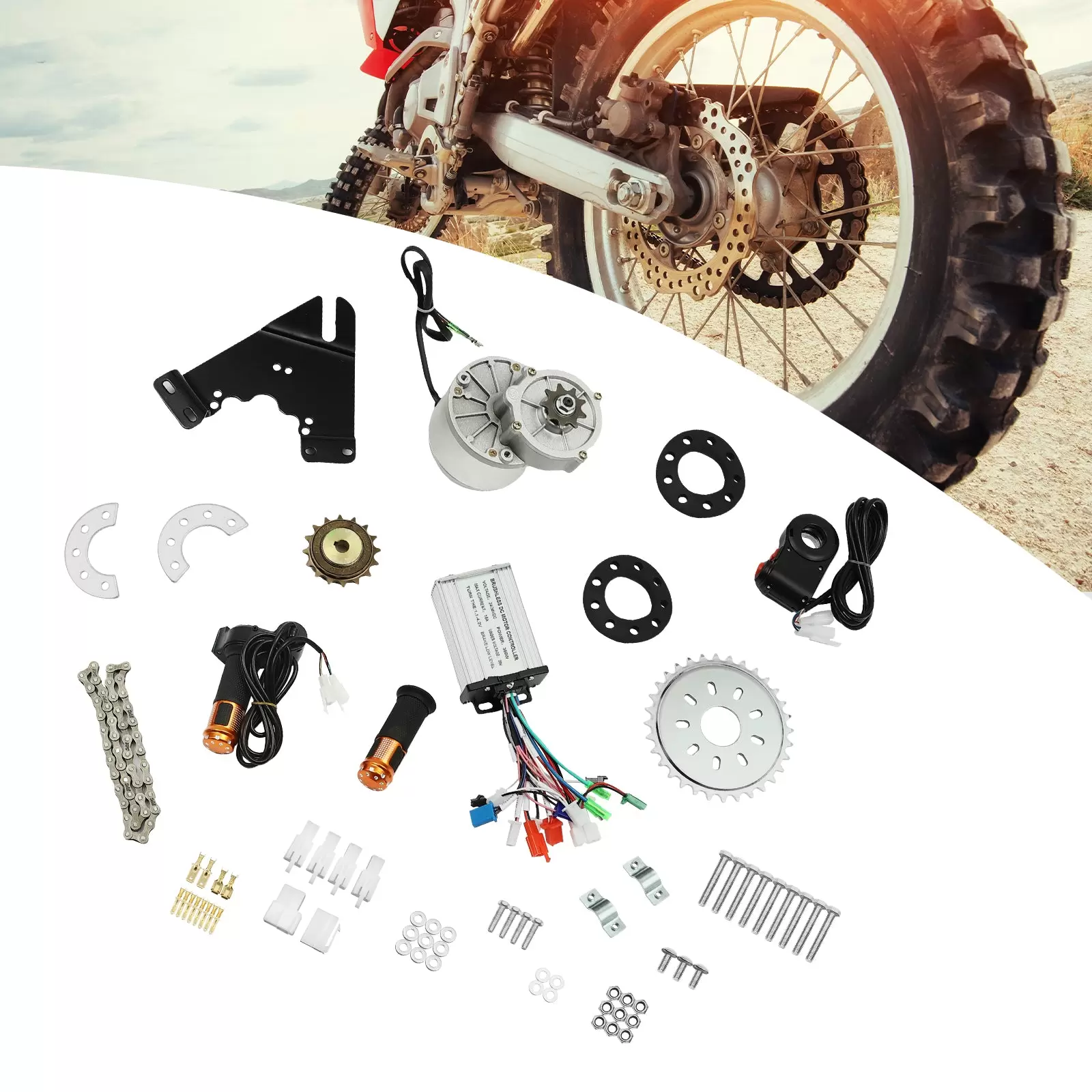 CNCEST Elektrische Fahrrad Motor Kit 36V350W Elektrofahrrad Einstellbare Geschwindigkeit Umbausatz CNCEST Elektrische Fahrrad Motor Kit 36V350W Elektrofahrrad Einstellbare Geschwindigkeit Umbausatz