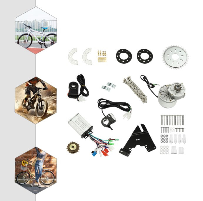 CNCEST Elektrische Fahrrad Motor Kit 36V350W Elektrofahrrad Einstellbare Geschwindigkeit Umbausatz