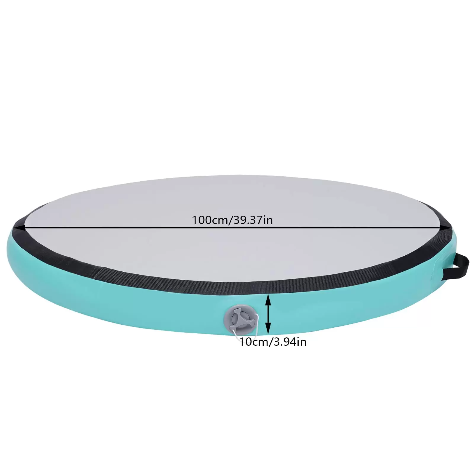 CNCEST 100x80cm Aufblasbare Gymnastik Rolle mit Pumpe Yoga Roll Fitness Rolle für Gymnastik Training Fitness