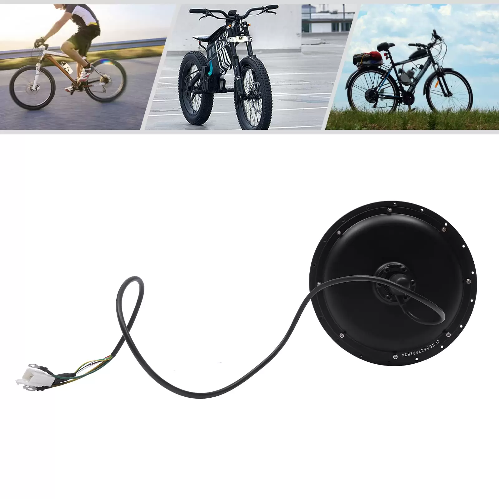 CNCEST Elektrisches Fahrrad 48V 1000W Umwandlung Motor Bürstenloser Getriebeloser Motor, Hinterrad, E-Bike Motor