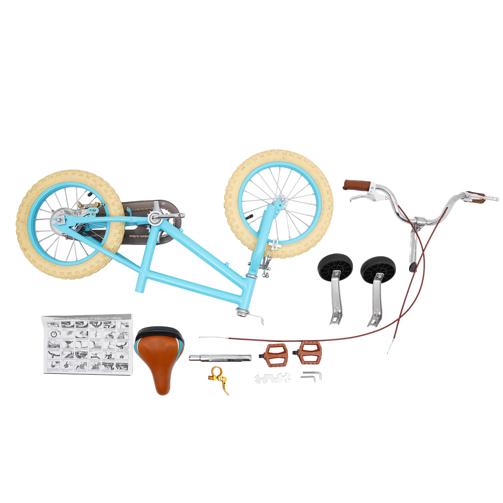 14 Zoll Kinderfahrrad für Mädchen/Jungen, für Kinder im Alter von 3-4 Jahren und einer Körpergröße von 90-110 cm (Blau) 14 Zoll Kinderfahrrad für Mädchen/Jungen, für Kinder im Alter von 3-4 Jahren und einer Körpergröße von 90-110 cm (Blau)