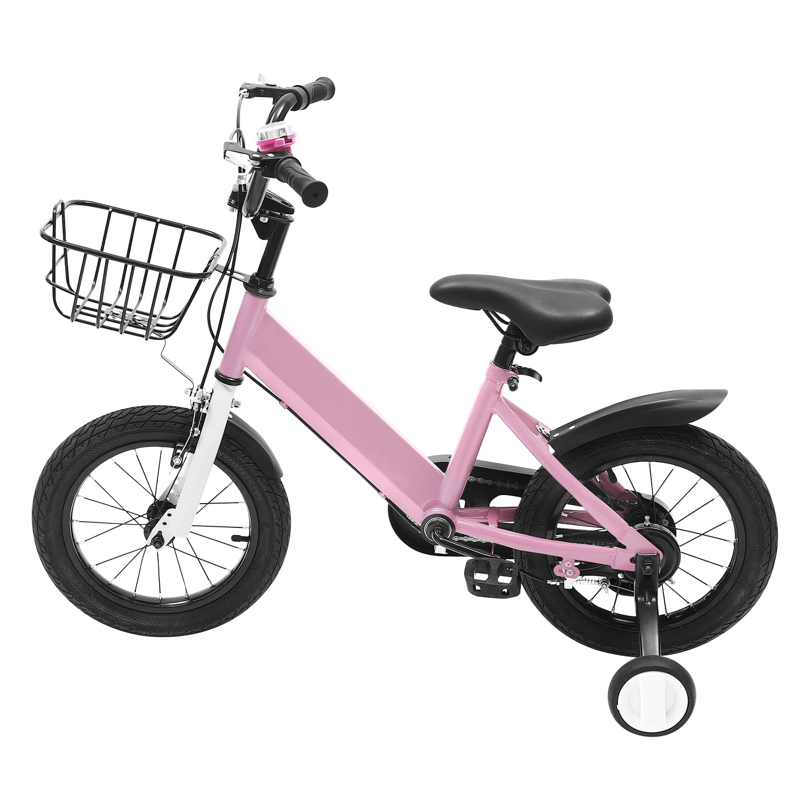 14 Zoll Kinderfahrrad mit Hilfsrad, Rücktrittbremse, Stützrädern, Passendes Geschenk für 3-5 Jahre alte Kinder (Rosa) 14 Zoll Kinderfahrrad mit Hilfsrad, Rücktrittbremse, Stützrädern, Passendes Geschenk für 3-5 Jahre alte Kinder (Rosa)