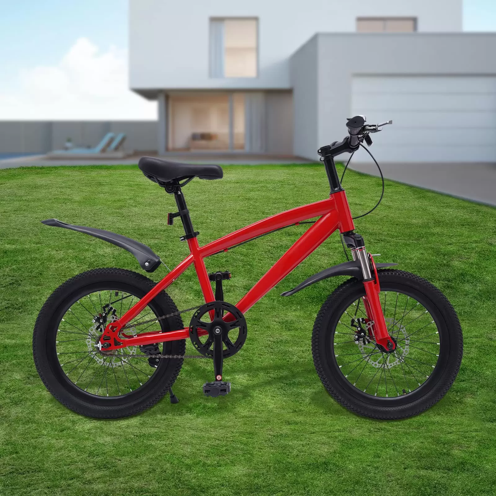 18 Zoll Kinderfahrrad, Mountainbike mit Elektrische Taschenlampe & Reifenpumpe 18 Zoll Kinderfahrrad, Mountainbike mit Elektrische Taschenlampe & Reifenpumpe