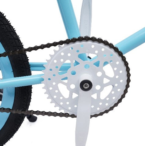20 Zoll Kinderfahrrad Jungen Mädchen Fahrrad ab 6-9 Jahre 130-155cm Freestyle Kinder Fahrrad, Blau