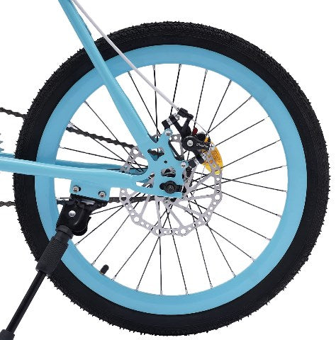 20 Zoll Kinderfahrrad Jungen Mädchen Fahrrad ab 6-9 Jahre 130-155cm Freestyle Kinder Fahrrad, Blau