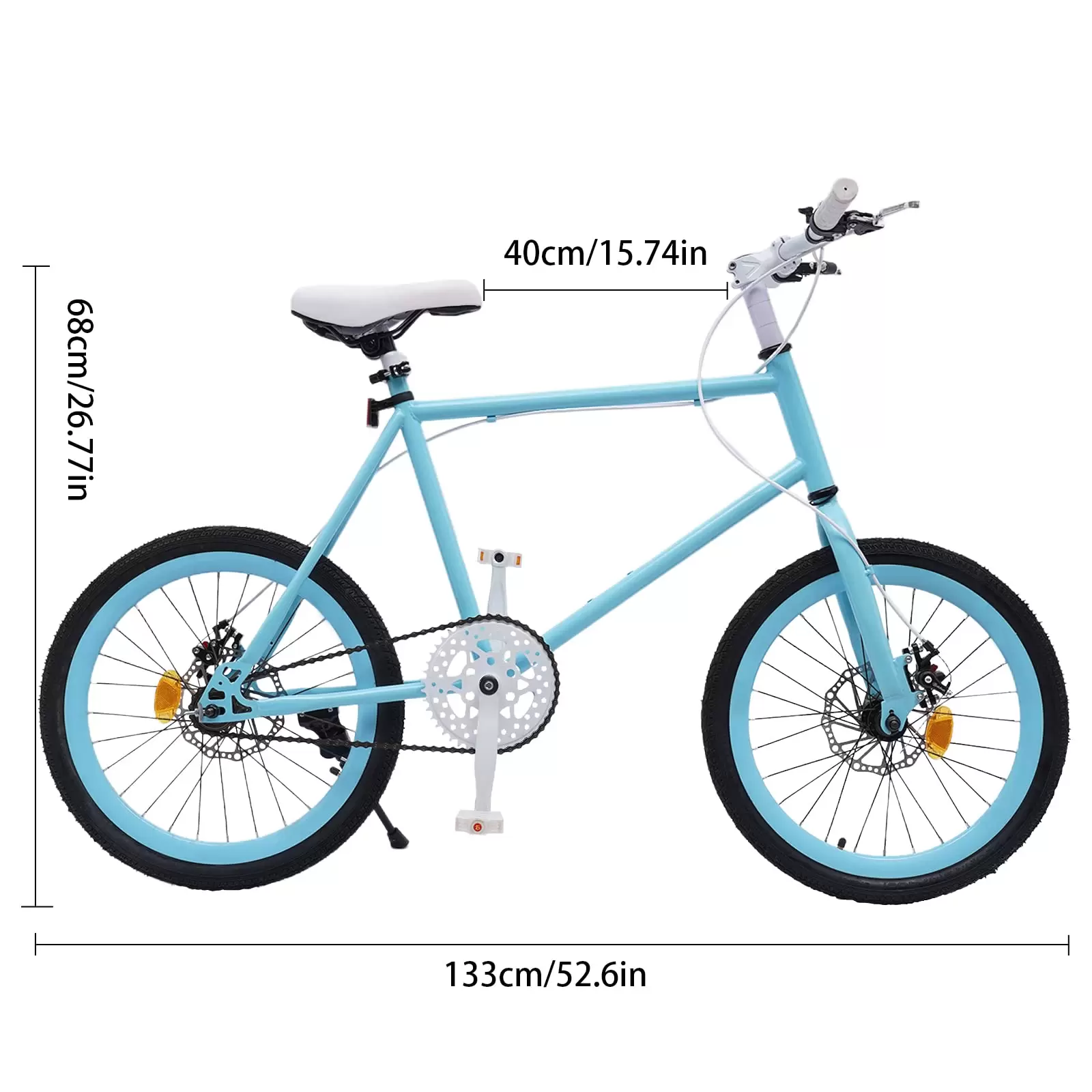 20 Zoll Kinderfahrrad Jungen Mädchen Fahrrad ab 6-9 Jahre 130-155cm Freestyle Kinder Fahrrad, Blau