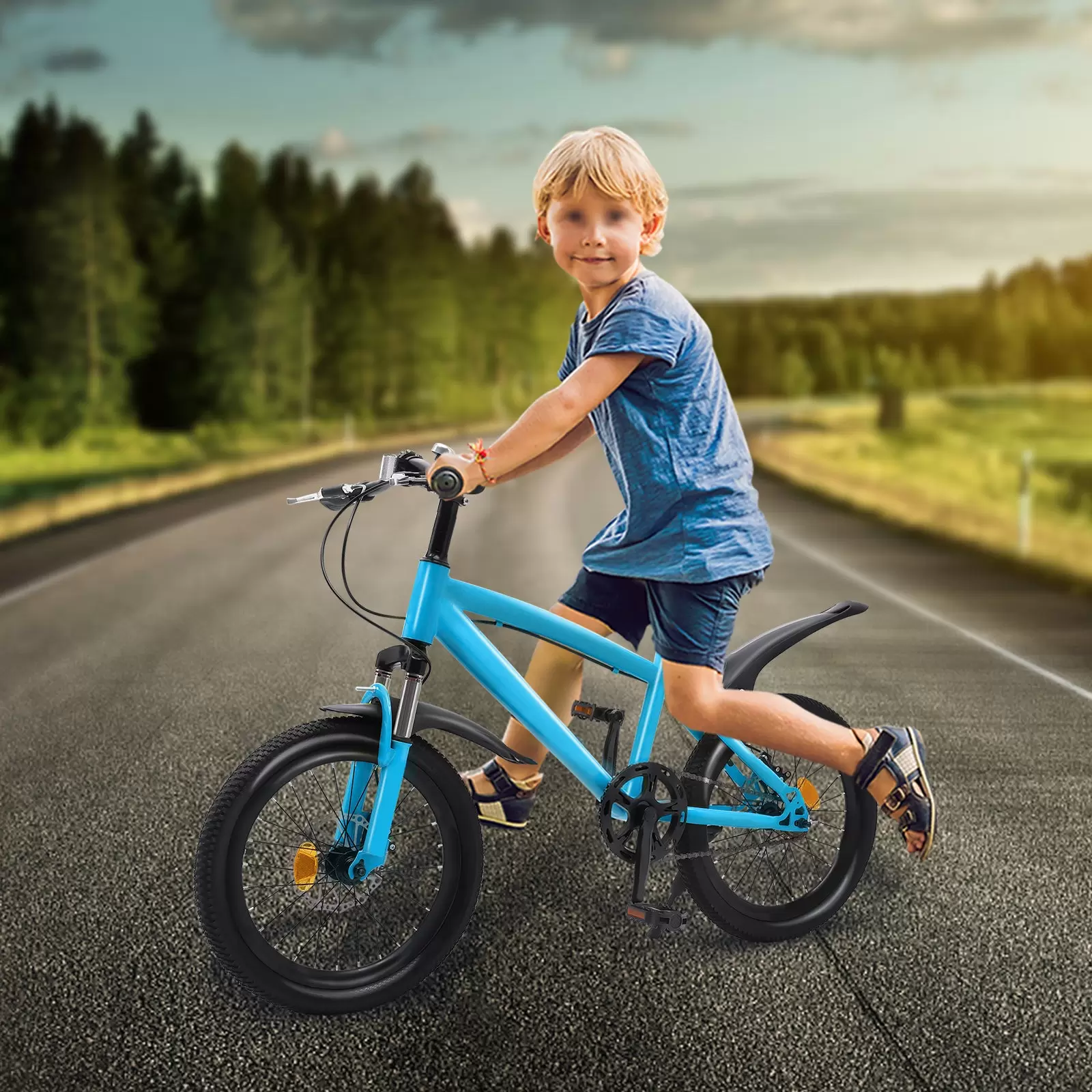 18 Zoll Kinderfahrrad Unisex Kinder Fahrrad Verstellbare Sitzhöhe Outdoor Jungen Mädchen Fahrrad
