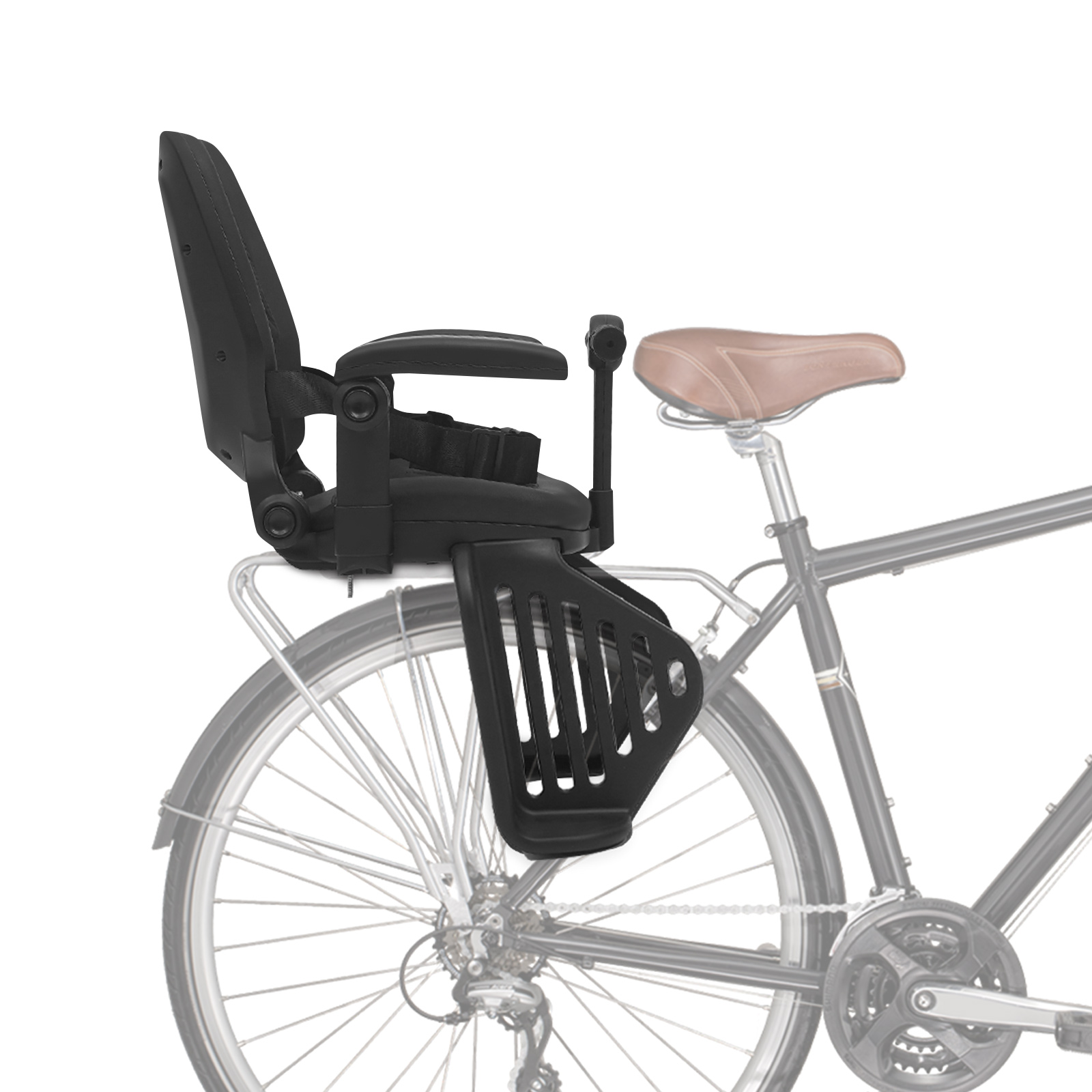 Fahrradkindersitz, Kindersitz fr hinten, Mountainbike-Kindersitz fr  Kinder von 8 Monaten bis 8 Jahren  Schwarz