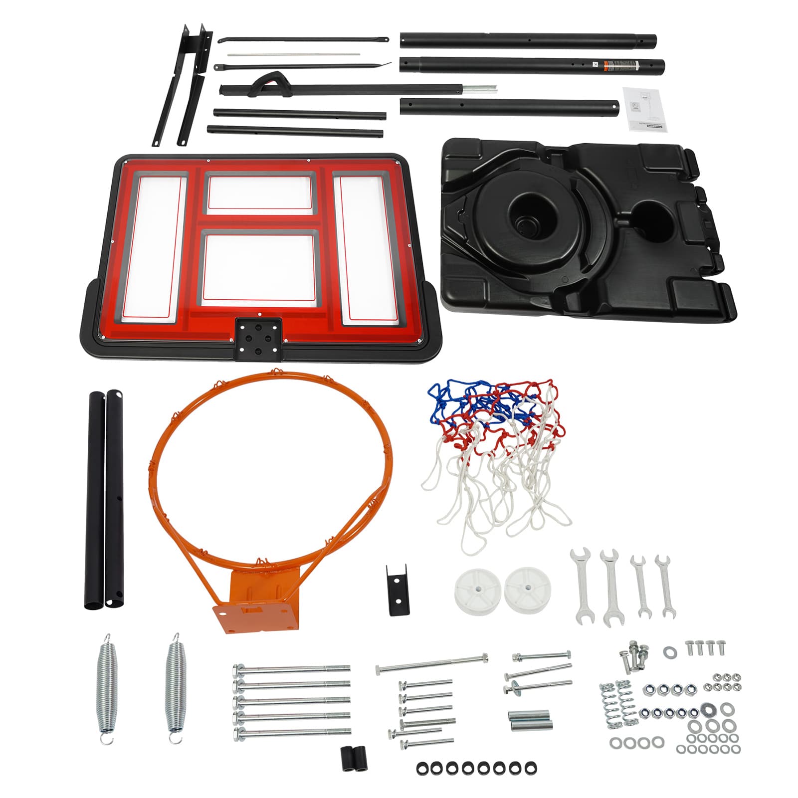 Aro de baloncesto para exteriores con soporte, rojo, portátil, con altura ajustable, para niños y adultos. Aro de baloncesto para exteriores con soporte, rojo, portátil, con altura ajustable, para niños y adultos.