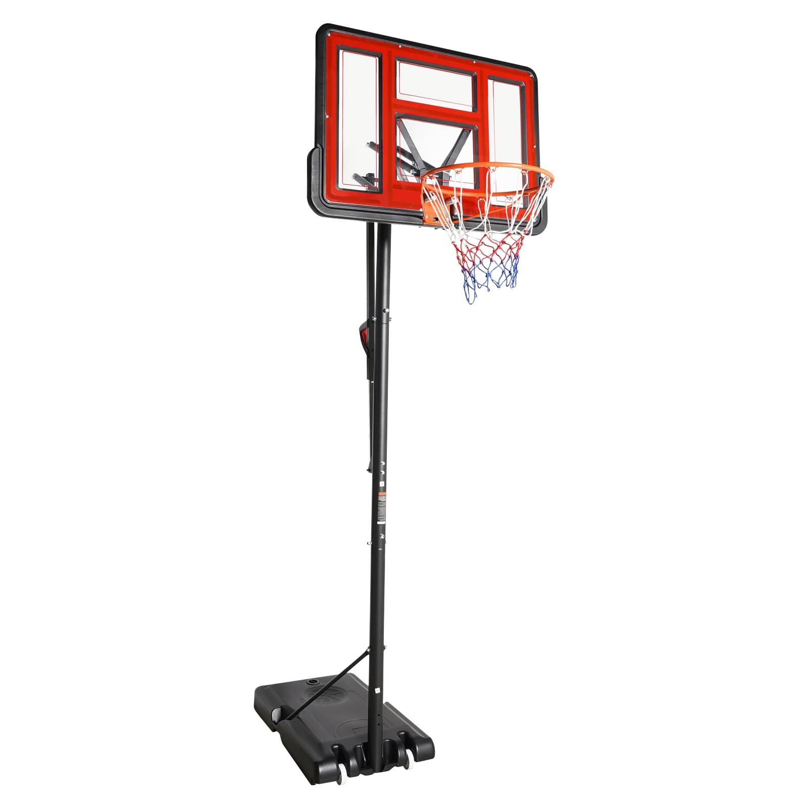 Aro de baloncesto para exteriores con soporte, rojo, portátil, con altura ajustable, para niños y adultos. Aro de baloncesto para exteriores con soporte, rojo, portátil, con altura ajustable, para niños y adultos.